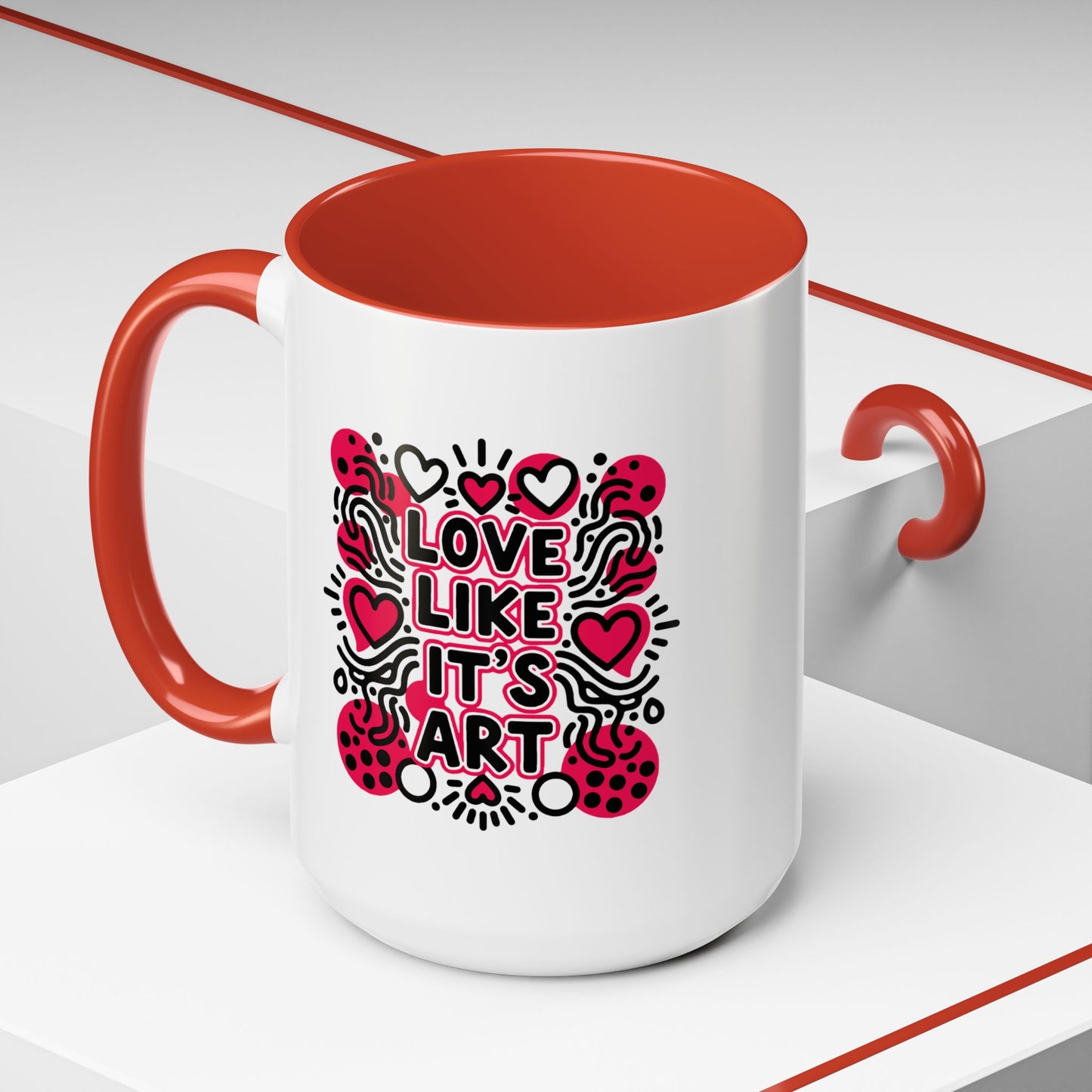 Love Like It's Art - Color Accent Mug