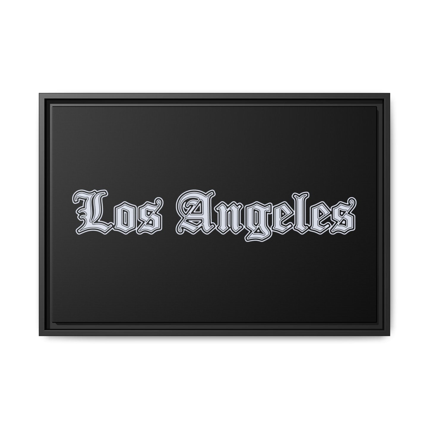 Los Angeles Matte Canvas Art, Framed Wall Decor, Urban Home Art, City Poster, Gift for Angelenos, Modern Art Piece - Silver Edition