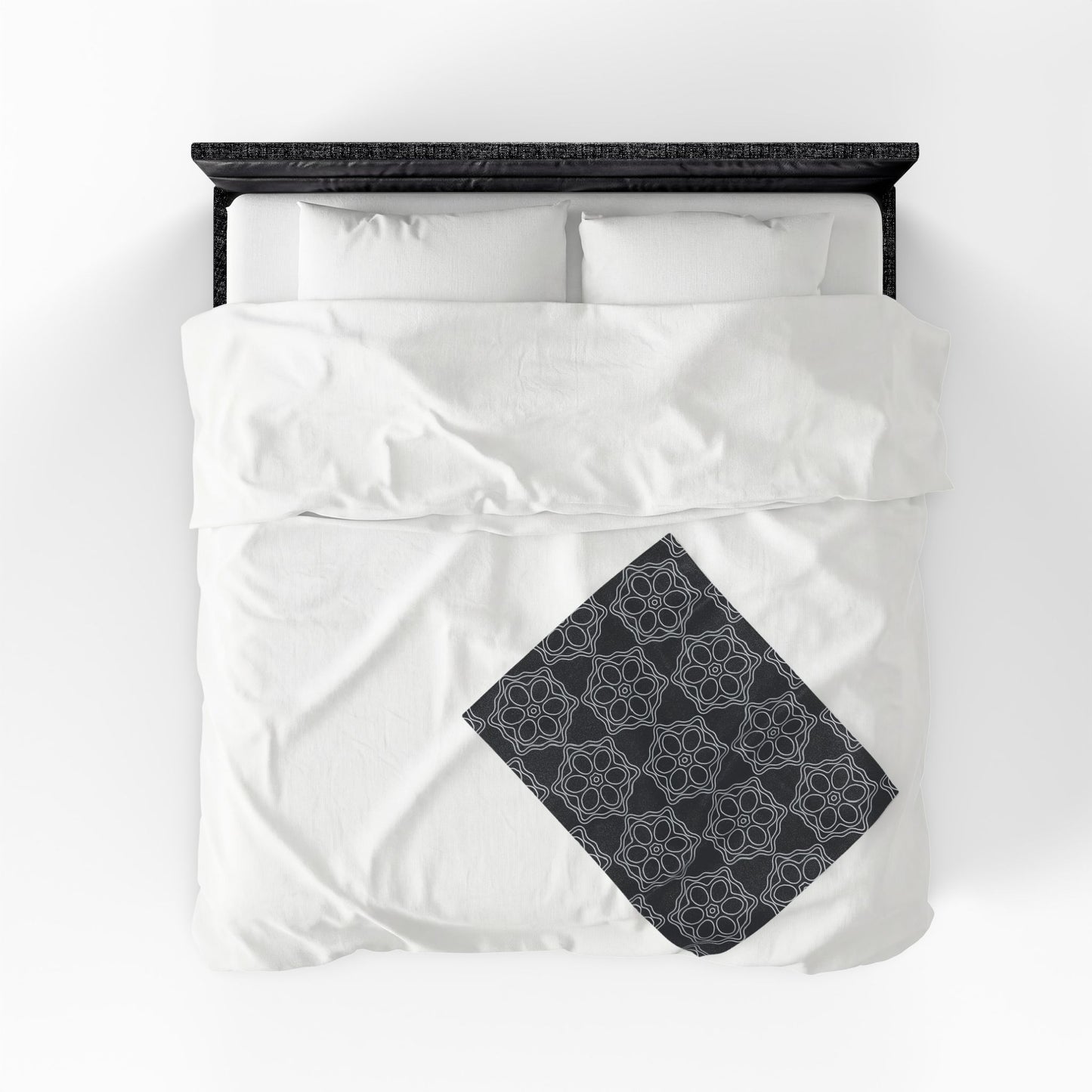 Geometric Sacred Flower - Plush Blanket