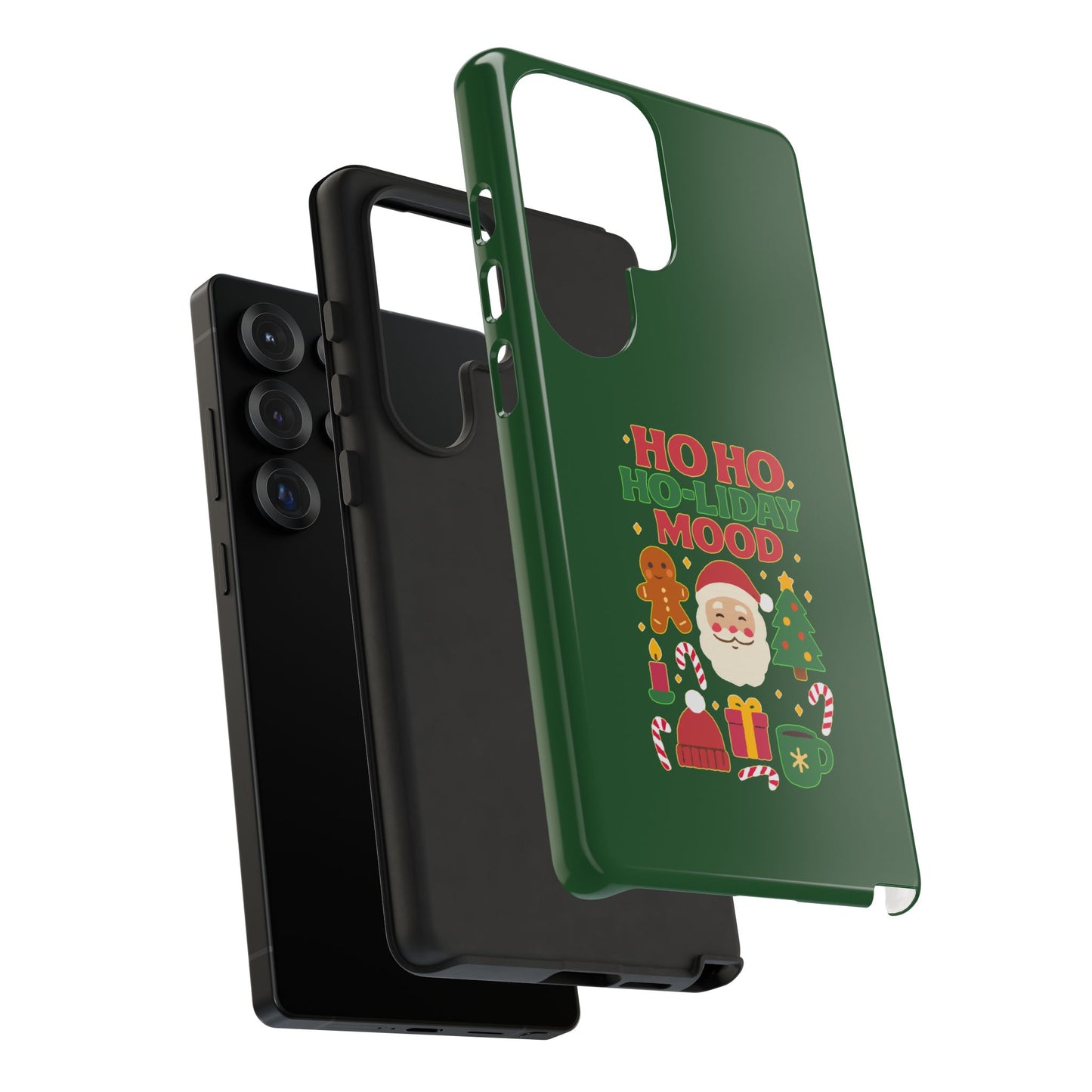 Christmas Phone Case, Ho Ho Ho-liday Mood, Festive Phone Cover, Santa Christmas Accessory, Holiday Gift, Winter Vibes