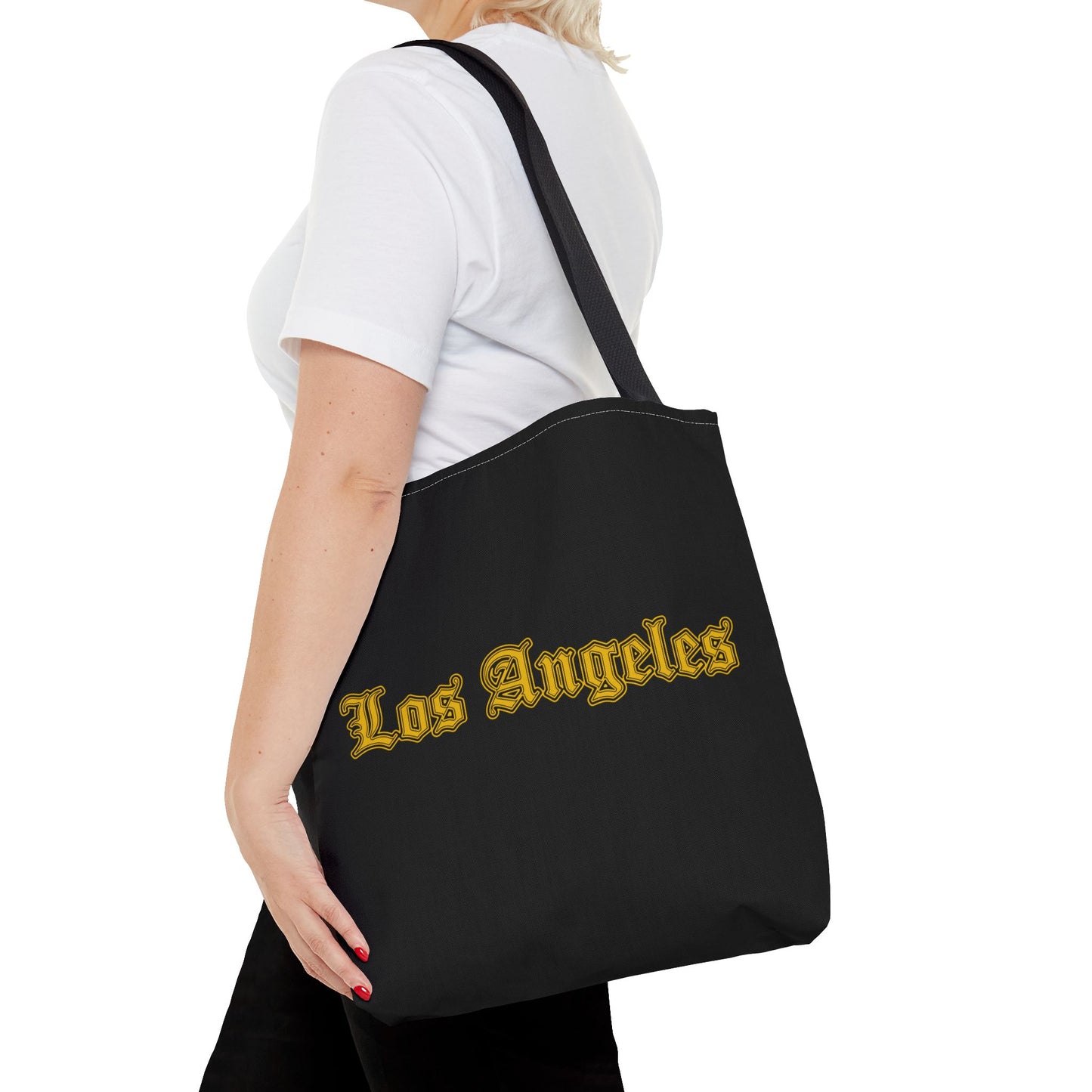 Los Angeles Tote Bag, Stylish Canvas Bag for Shopping, Travel, Beach, Gifts, Summer Accessory - Golden Edition