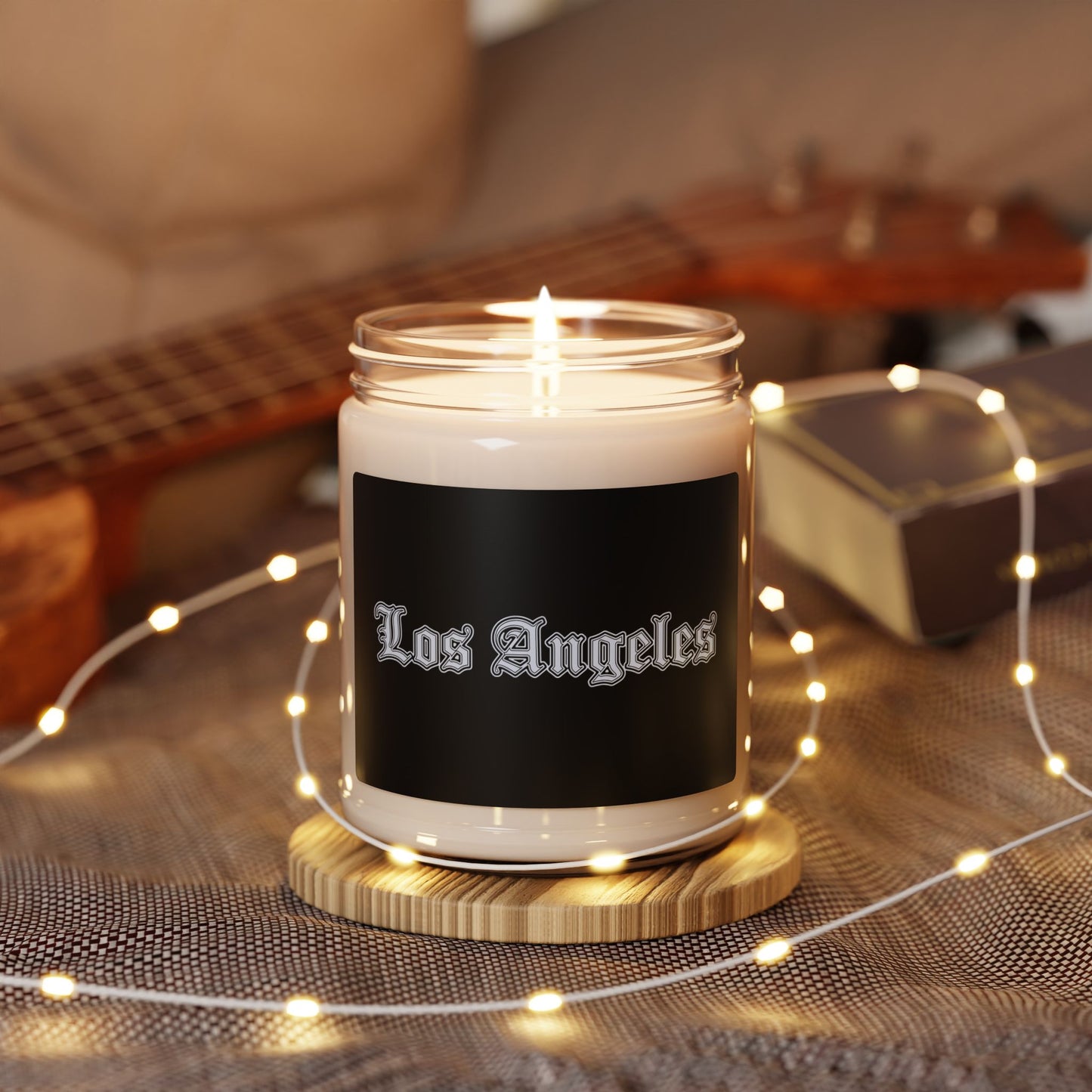 Los Angeles Scented Soy Candle, Custom Candle Gift, Home Decor, Aromatherapy Candle, Candle for Relaxation, Unique Gift Idea - Silver Edition