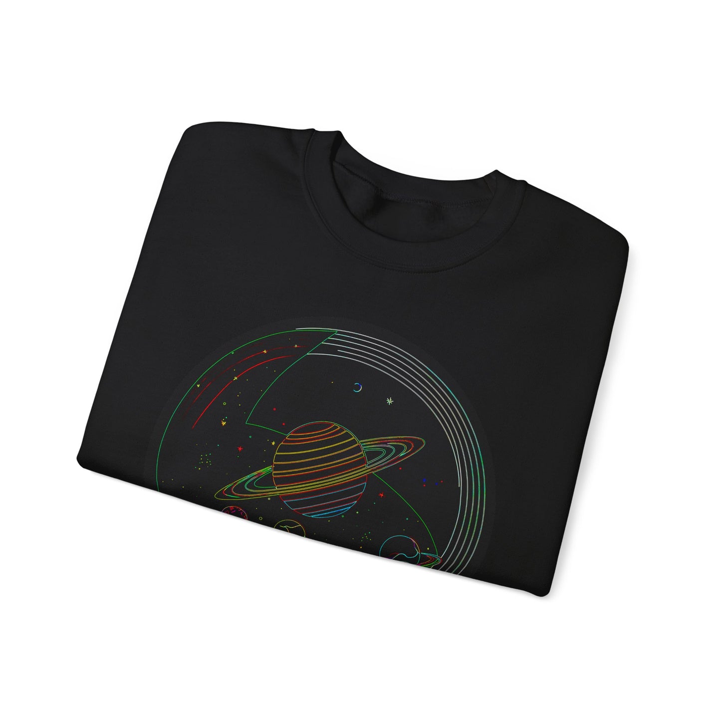 Cosmic Sweatshirt - Unisex Heavy Blend Crewneck, Space Lover Gift, Planetary Design, Unique Fashion, Cozy Astronomy Apparel