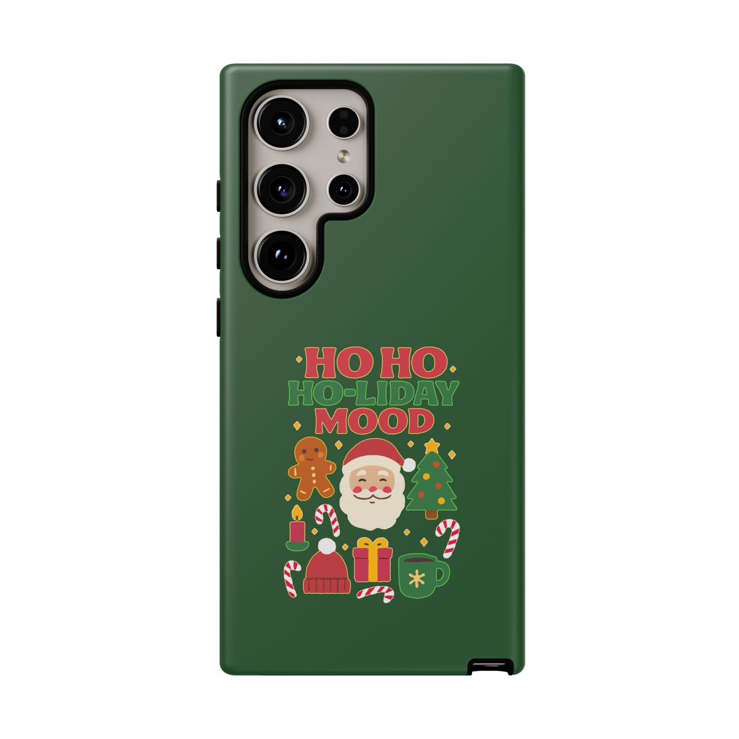 Christmas Phone Case, Ho Ho Ho-liday Mood, Festive Phone Cover, Santa Christmas Accessory, Holiday Gift, Winter Vibes
