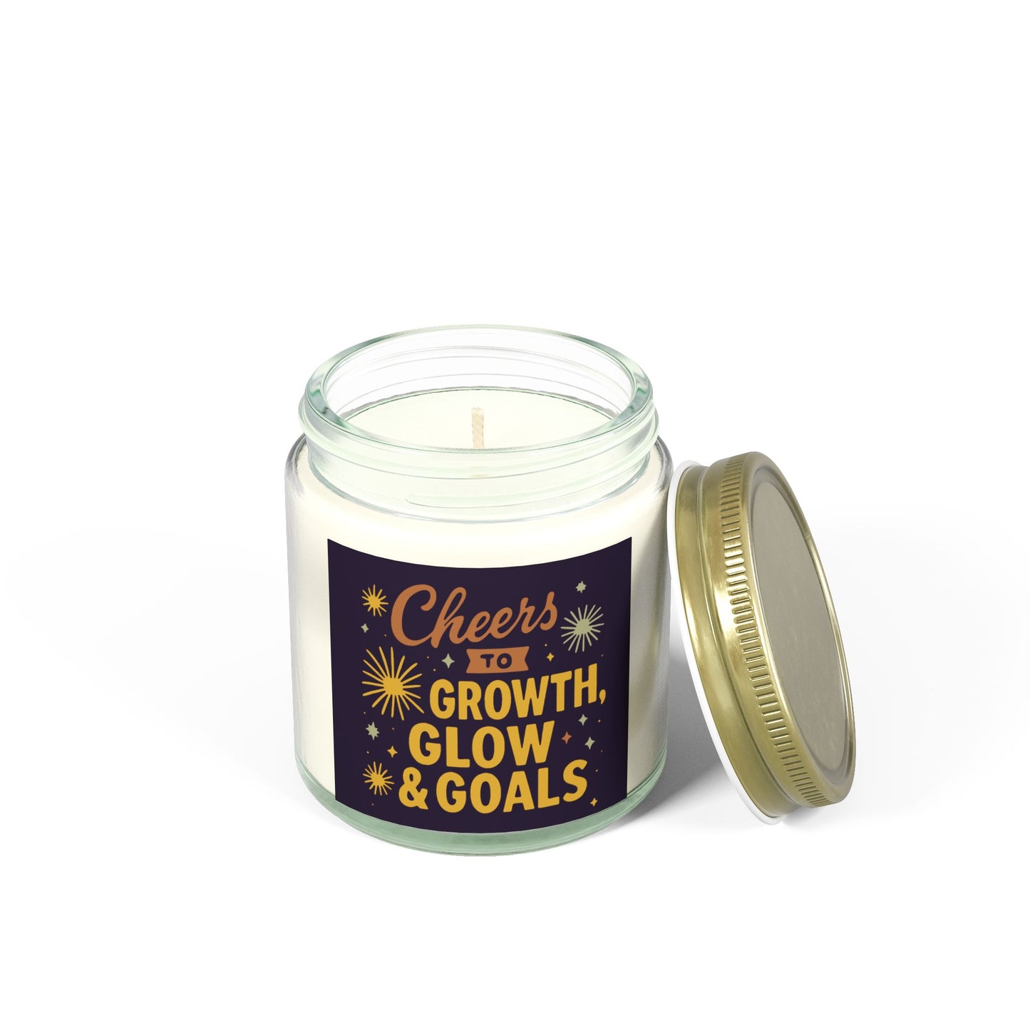 Inspirational Scented Candle, Cheers to Growth, Glow & Goals, Motivational Gift, Home Decor, New Year Vibes Candle, Relaxation