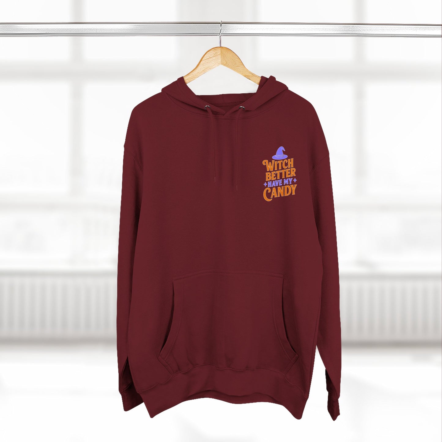 Witch-Themed Fleece Hoodie, Halloween Hoodie, Cozy Sweatshirt, Gift for Witches, Fall Fashion, Spooky Season Apparel
