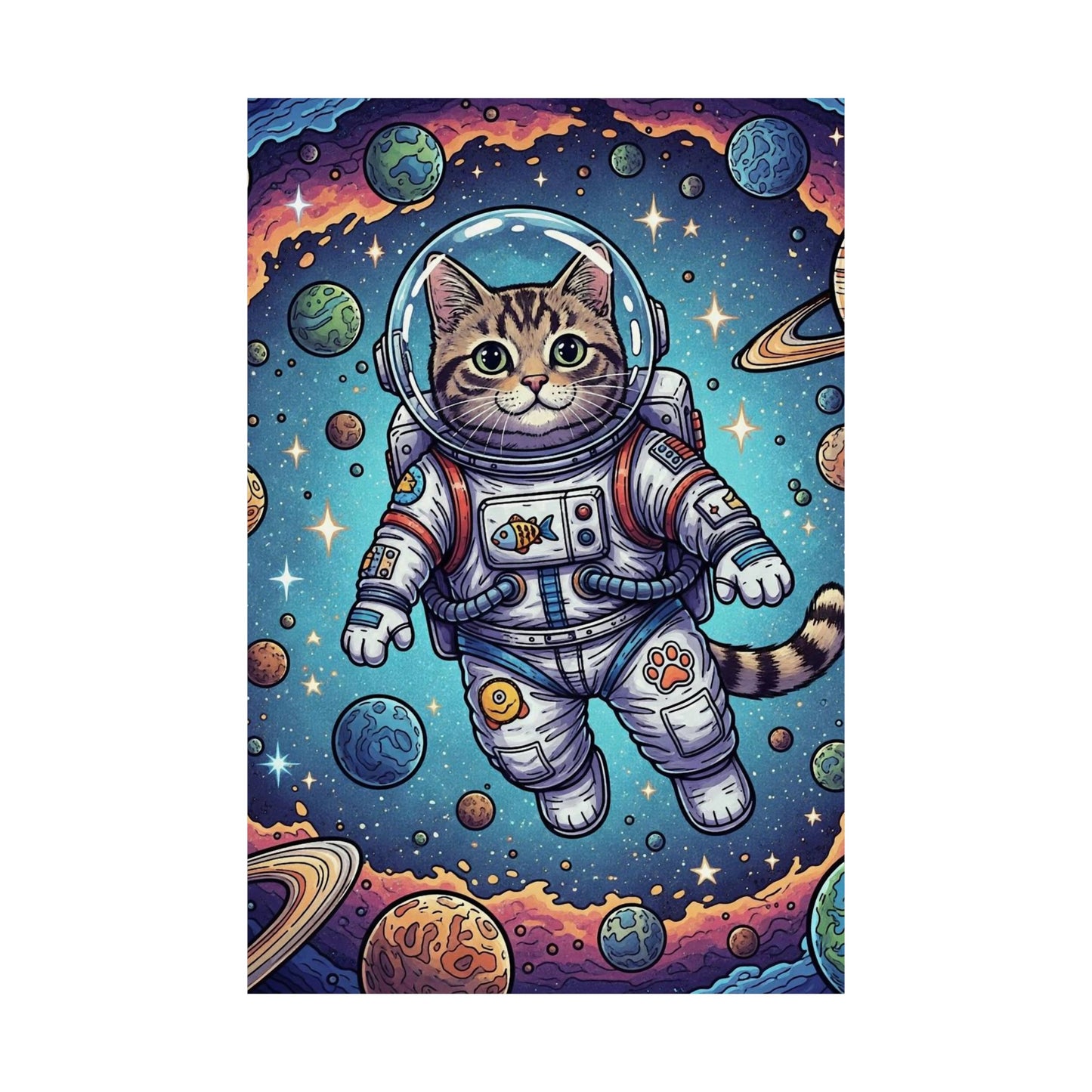 Astronaut Cat - Poster