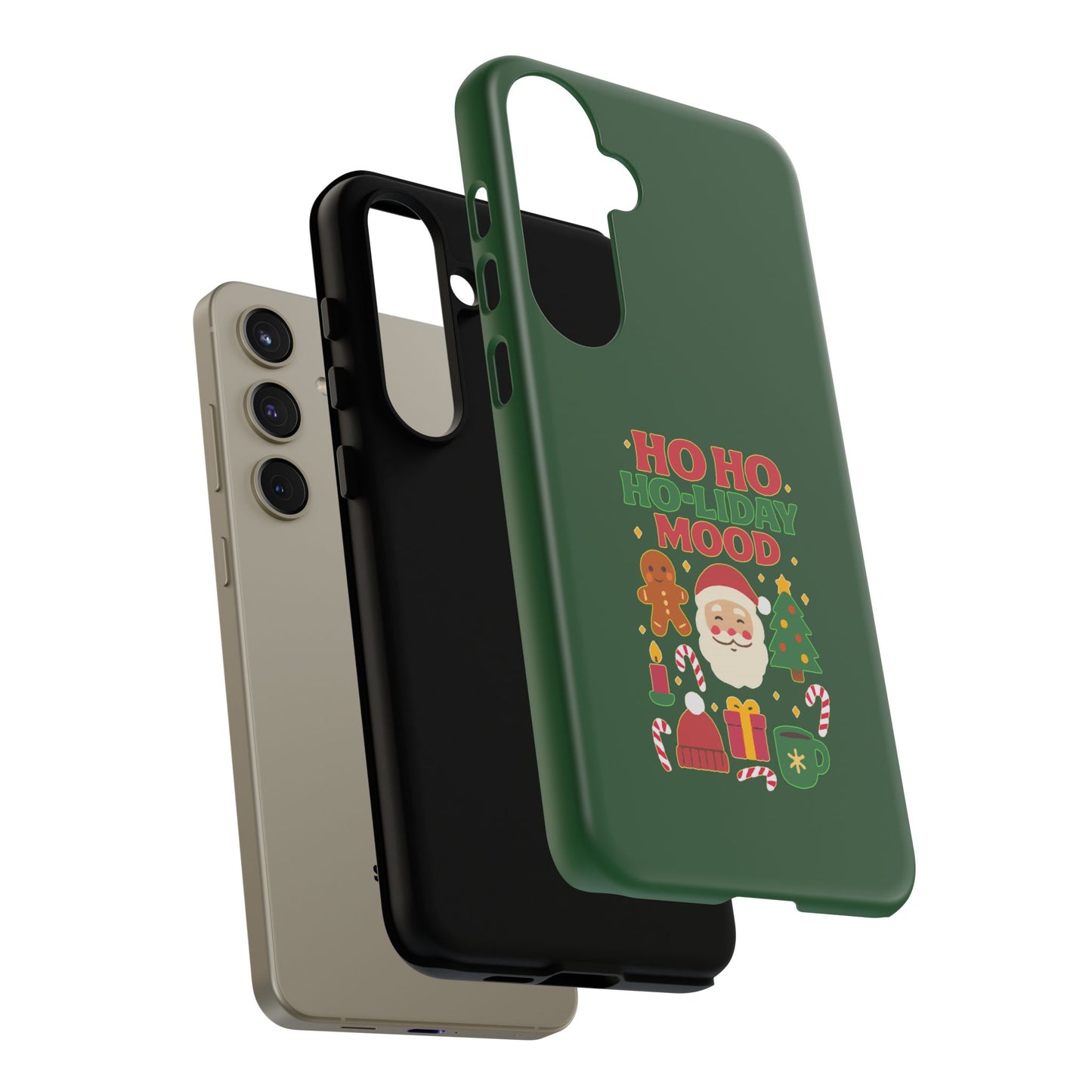 Christmas Phone Case, Ho Ho Ho-liday Mood, Festive Phone Cover, Santa Christmas Accessory, Holiday Gift, Winter Vibes