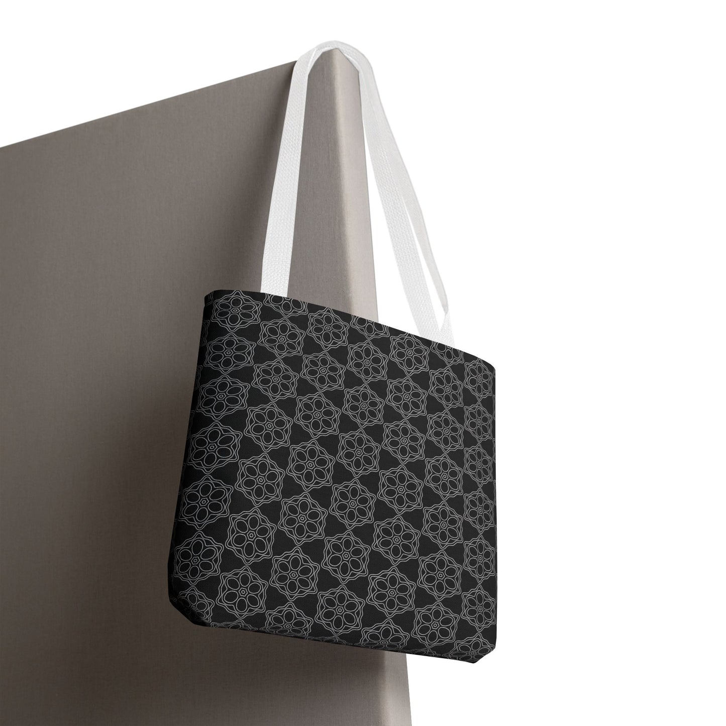 Chic Monochrome Tote Bag, Stylish Shopping, Travel, Everyday Use, Gift, Minimalist Decor