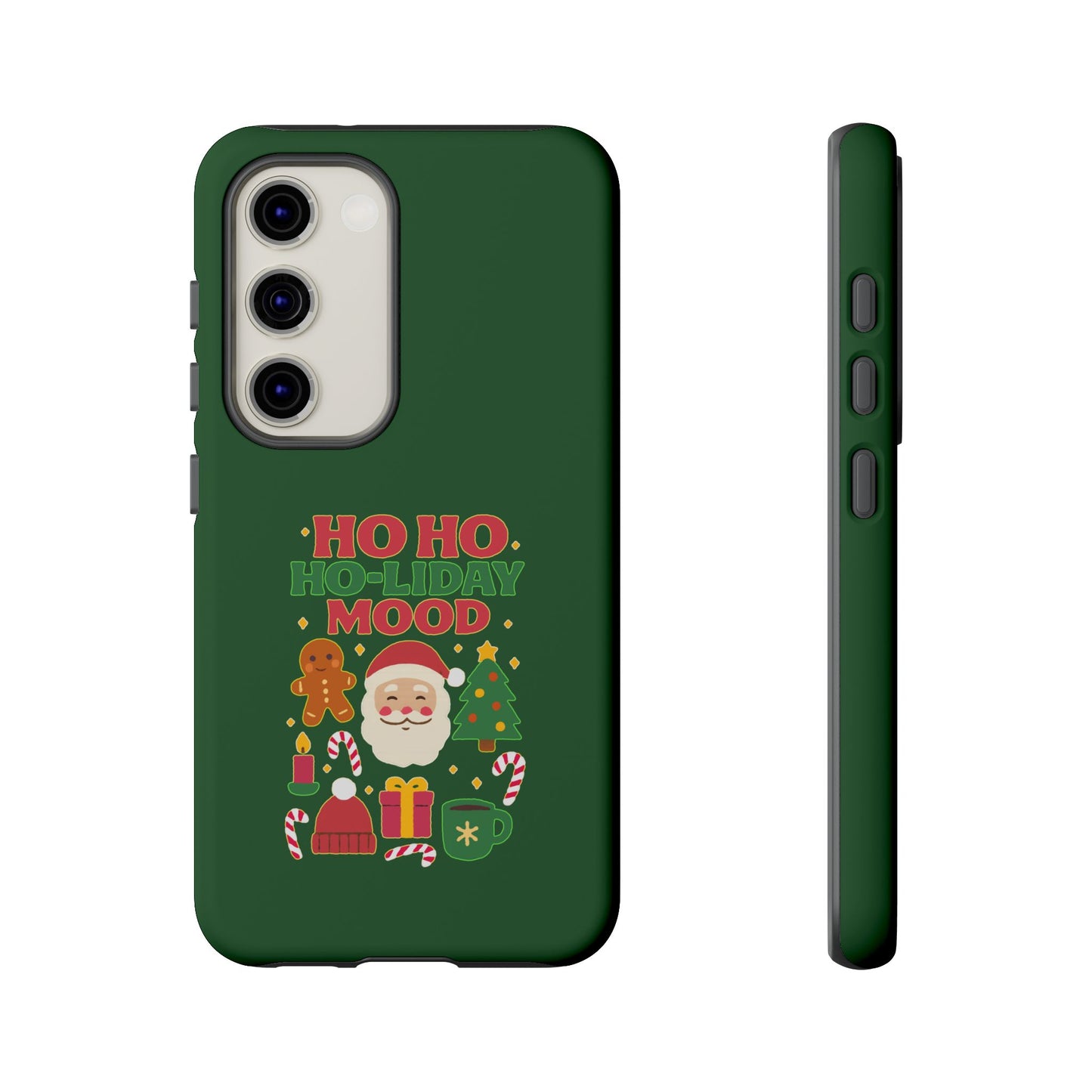 Christmas Phone Case, Ho Ho Ho-liday Mood, Festive Phone Cover, Santa Christmas Accessory, Holiday Gift, Winter Vibes