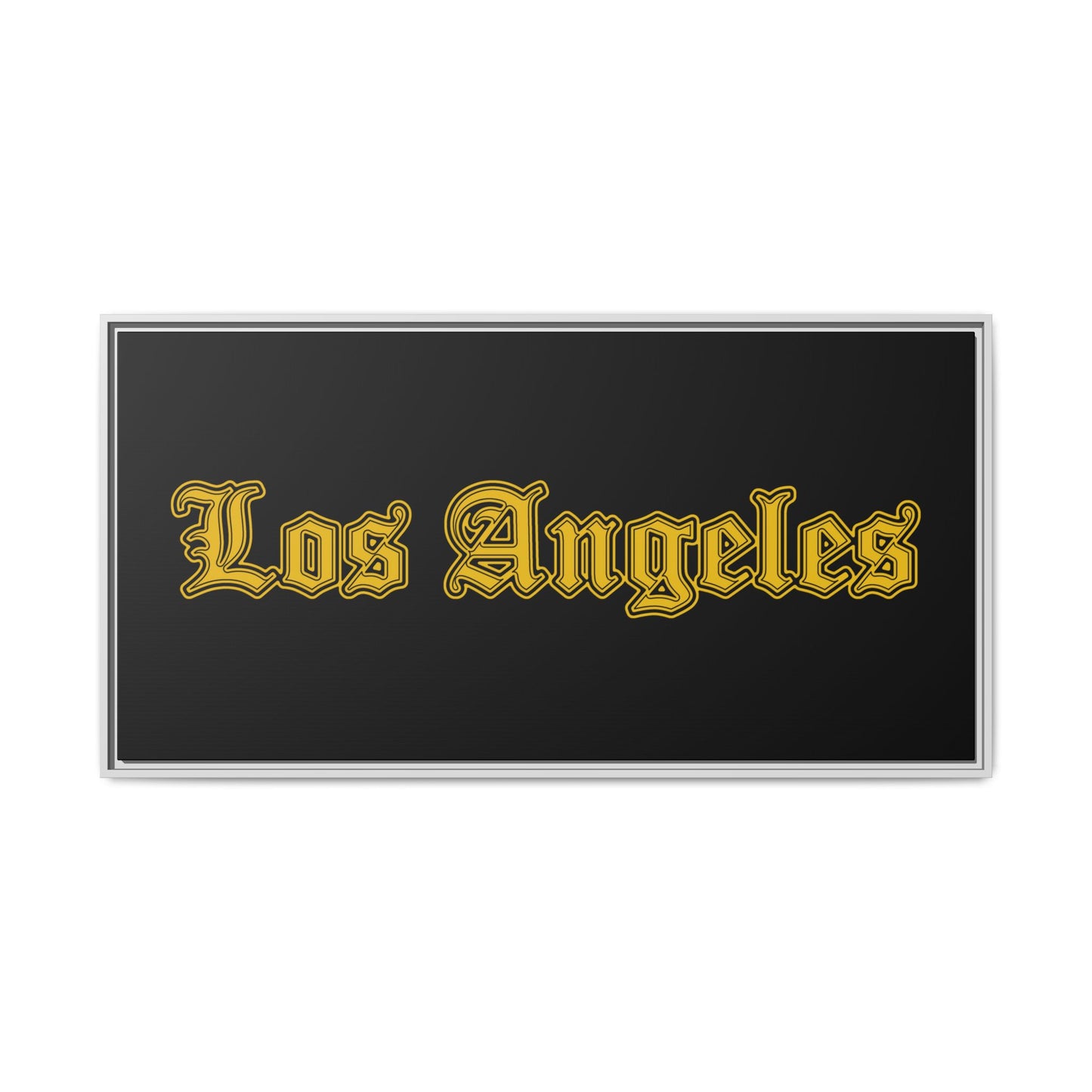 Los Angeles Framed Matte Canvas Art, Urban Wall Decor, Home Gift, City Vibes, Office Decoration, Los Angeles Gift - Golden Edition