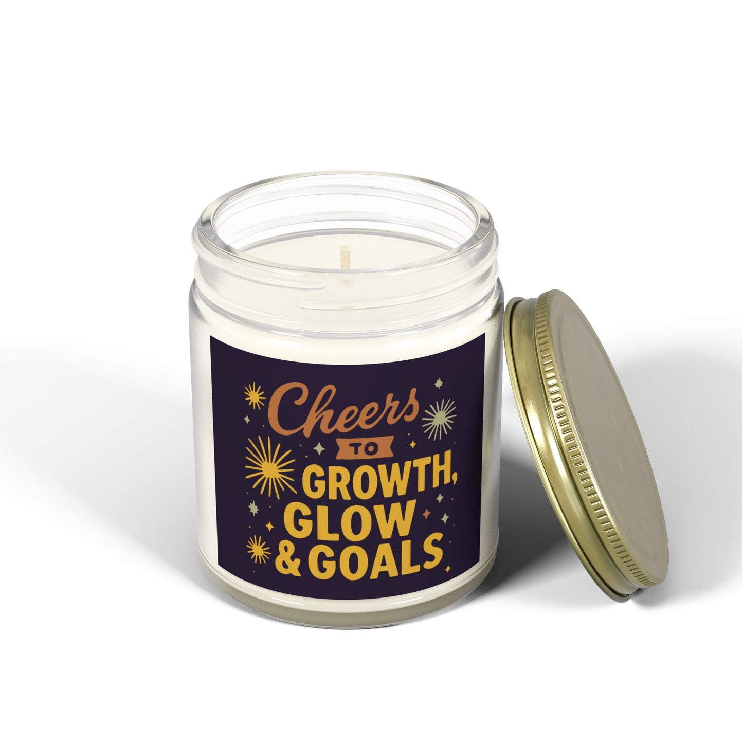 Inspirational Scented Candle, Cheers to Growth, Glow & Goals, Motivational Gift, Home Decor, New Year Vibes Candle, Relaxation