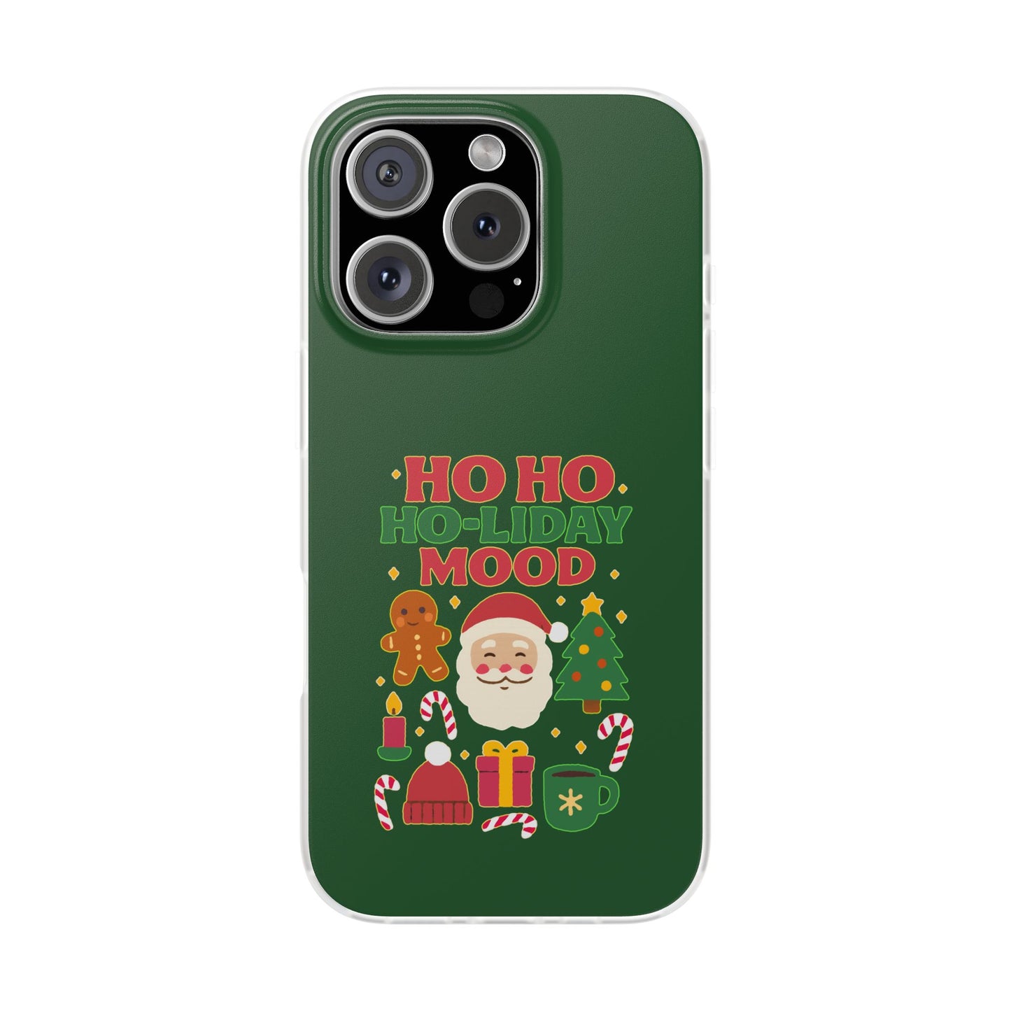 Festive Phone Case with Holiday Cheer, Christmas Gift, Winter Vibes, Ho Ho Ho Design, Cute Holiday Accessory