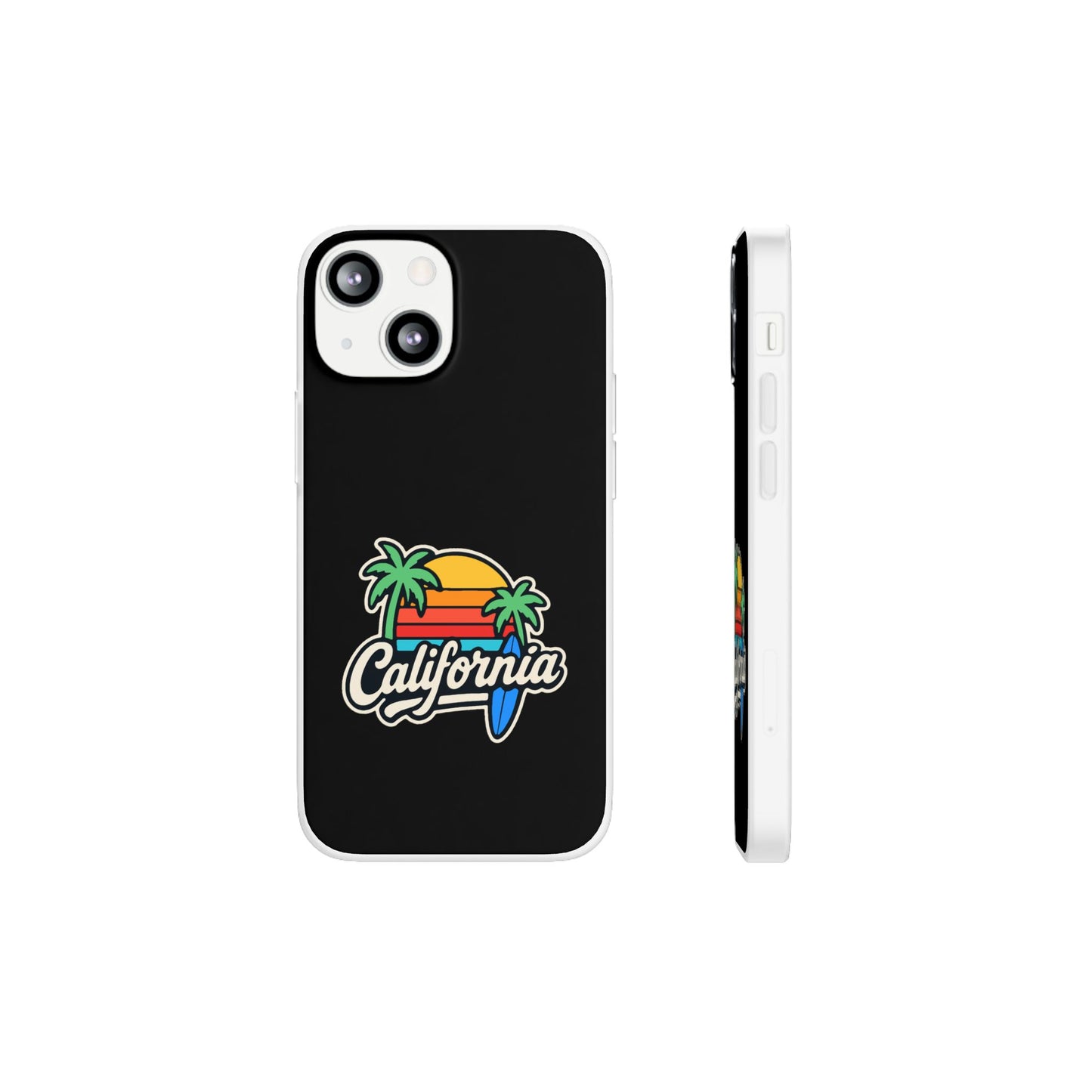 California Sunset Flexi Case, Tropical Phone Cover, Summer Vibe Accessory, Surfer Gift, Personalized Mobile Case
