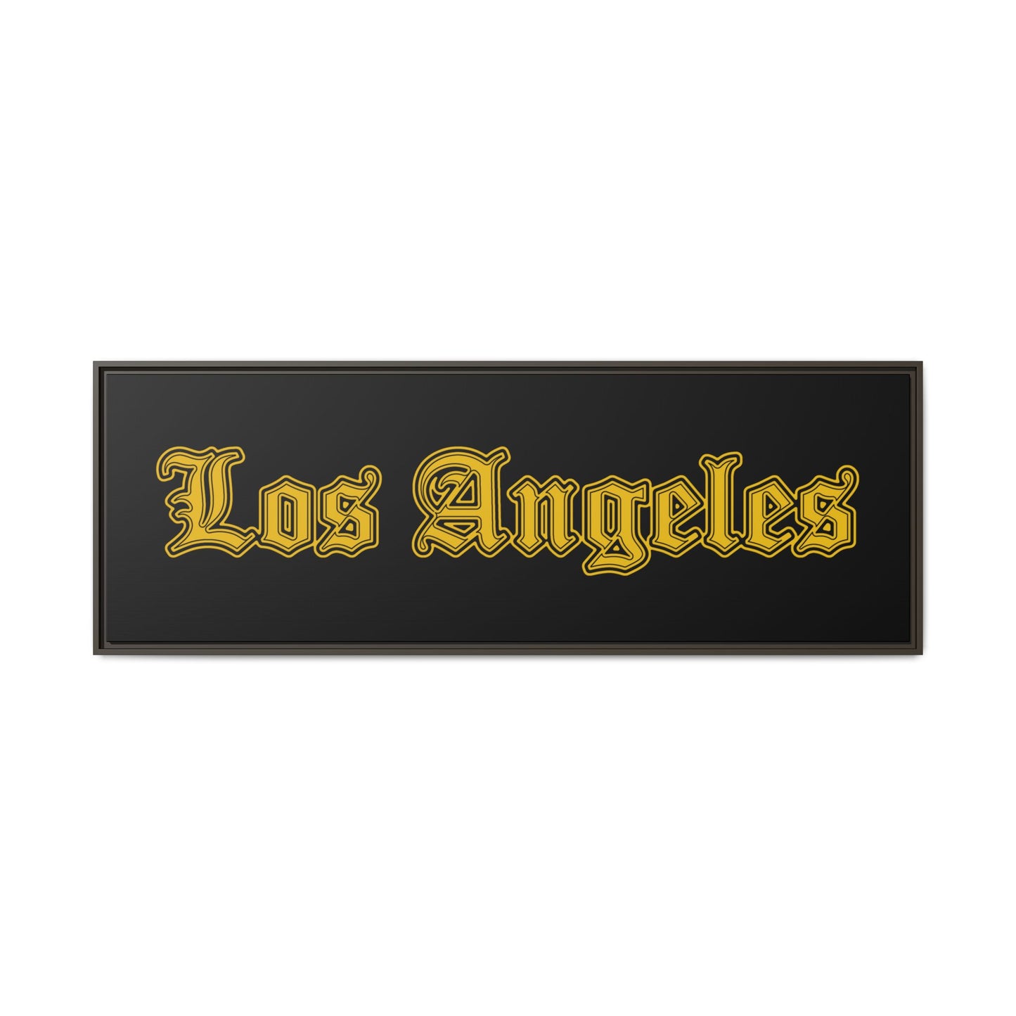 Los Angeles Framed Matte Canvas Art, Urban Wall Decor, Home Gift, City Vibes, Office Decoration, Los Angeles Gift - Golden Edition