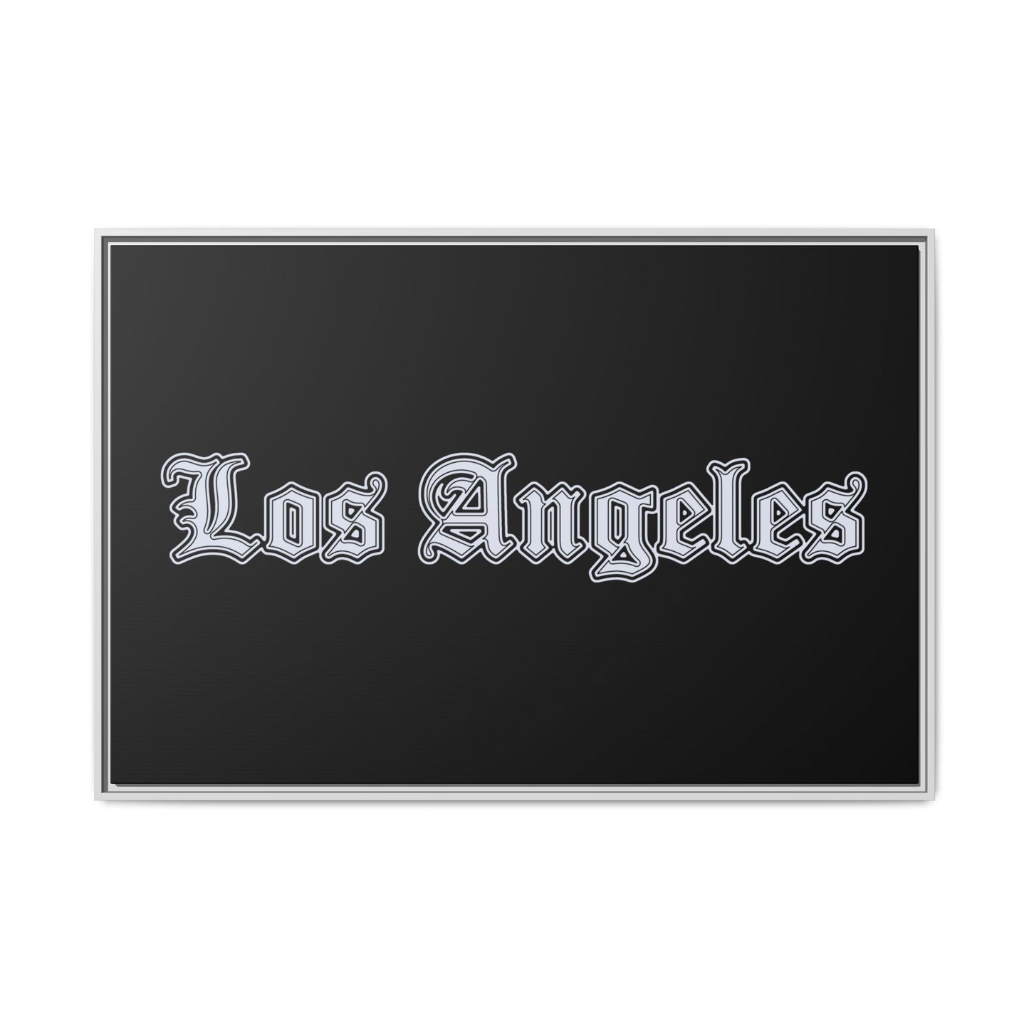 Los Angeles Matte Canvas Art, Framed Wall Decor, Urban Home Art, City Poster, Gift for Angelenos, Modern Art Piece - Silver Edition