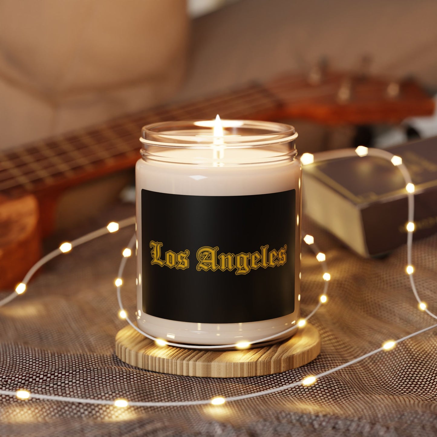 Los Angeles Scented Soy Candle, Aromatherapy, Home Decor, Gift, Candle for Relaxation - Golden Edition