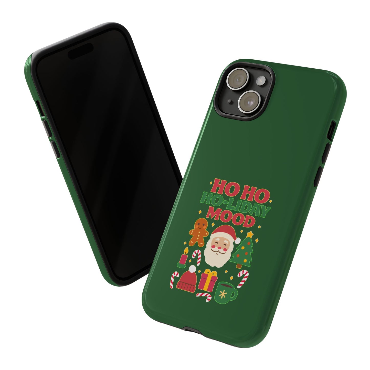 Christmas Phone Case, Ho Ho Ho-liday Mood, Festive Phone Cover, Santa Christmas Accessory, Holiday Gift, Winter Vibes