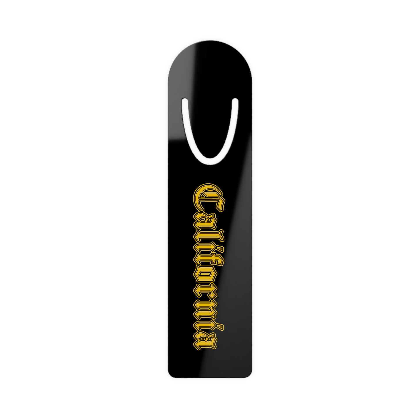 Stylish California Bookmark - Elegant Metal Page Marker - Golden Edition