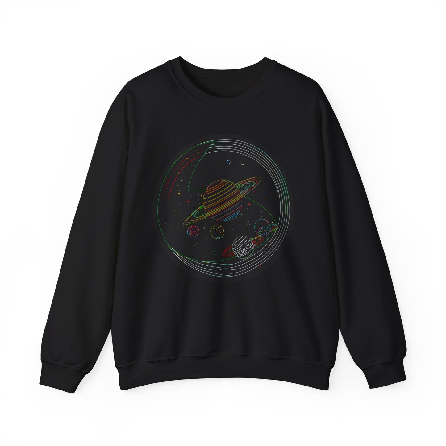 Cosmic Sweatshirt - Unisex Heavy Blend Crewneck, Space Lover Gift, Planetary Design, Unique Fashion, Cozy Astronomy Apparel