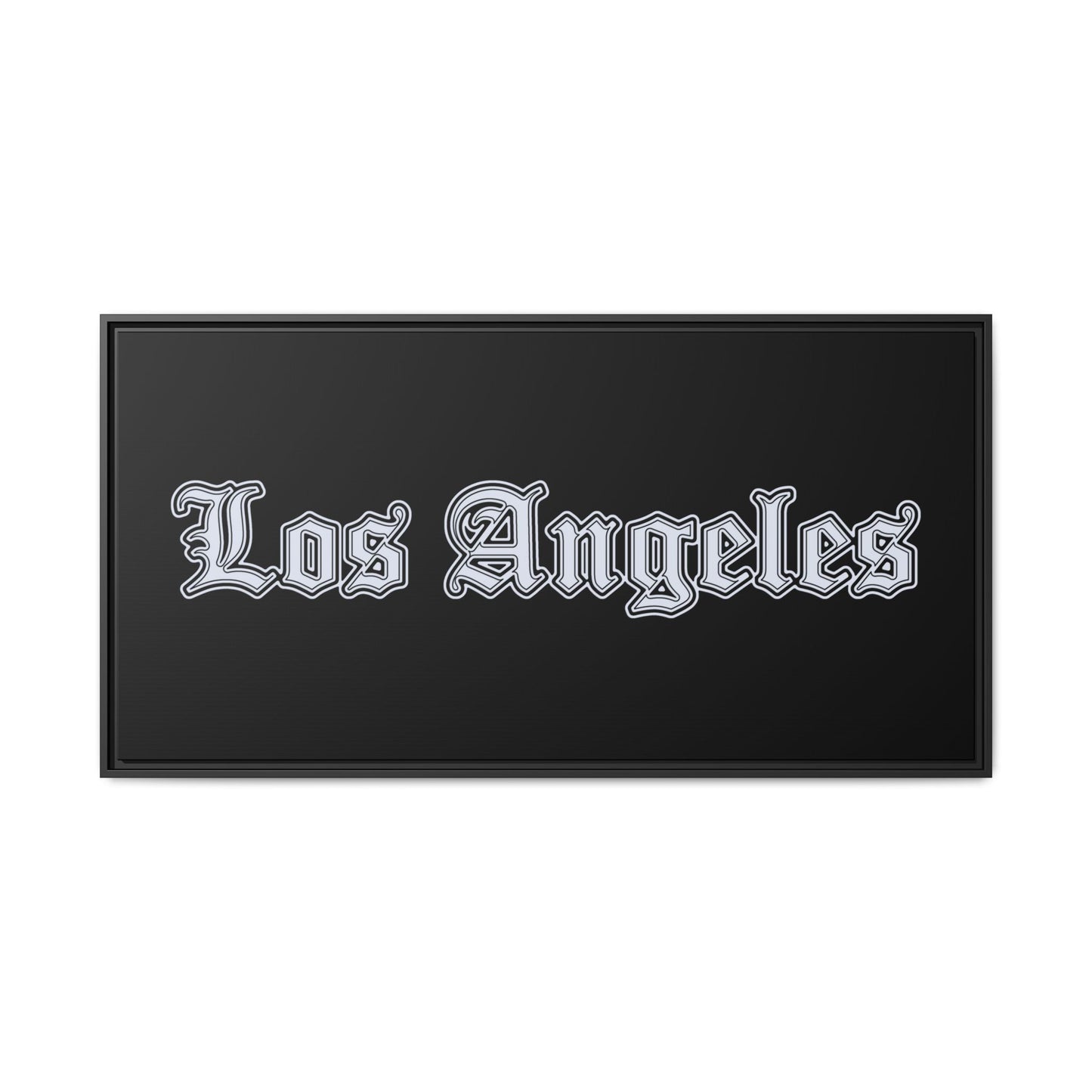 Los Angeles Matte Canvas Art, Framed Wall Decor, Urban Home Art, City Poster, Gift for Angelenos, Modern Art Piece - Silver Edition