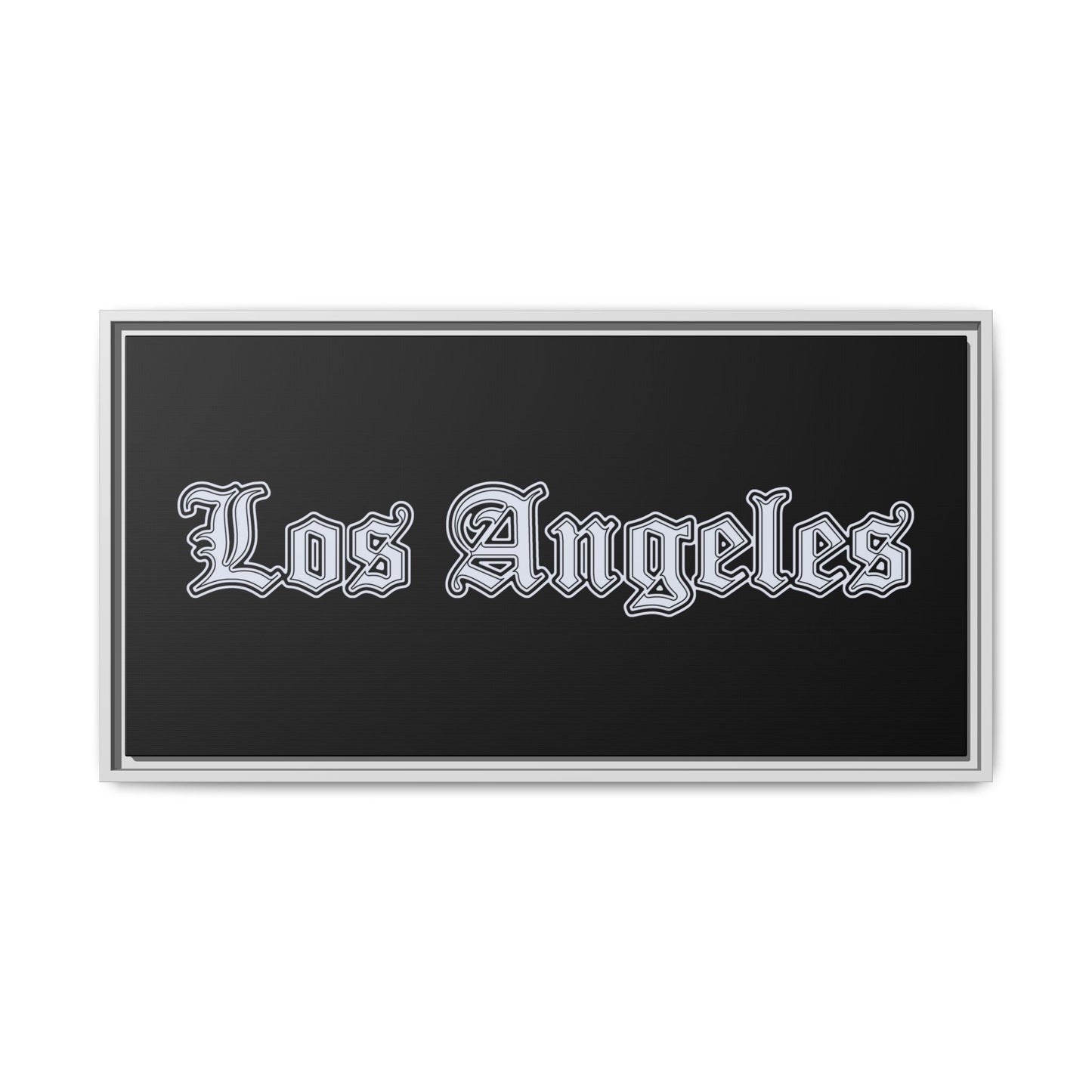 Los Angeles Matte Canvas Art, Framed Wall Decor, Urban Home Art, City Poster, Gift for Angelenos, Modern Art Piece - Silver Edition