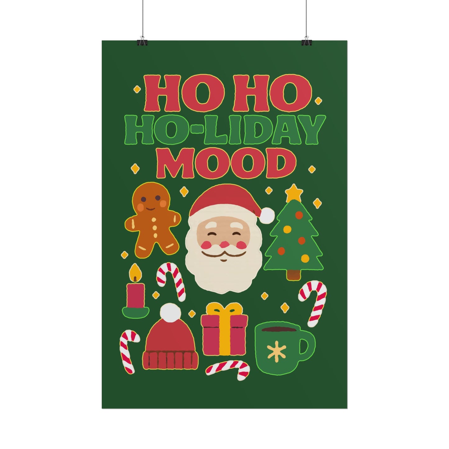 Festive Rolled Posters, Cheerful Holiday Decor, Christmas Wall Art, Seasonal Decorations, Gift Ideas, Cozy Home Vibe, Fun Party Decor