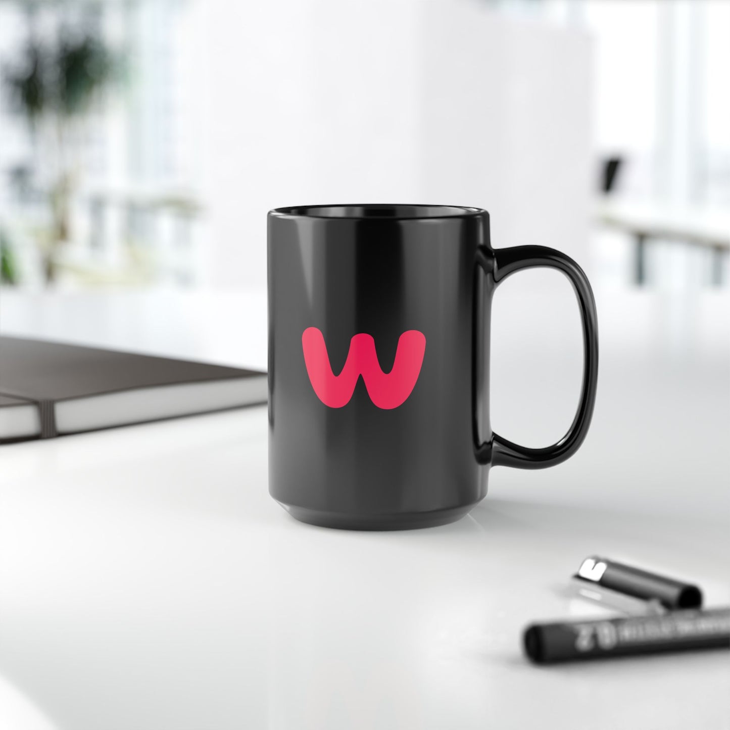 Wheefy | Fun Black Mug with "W" Logo - Perfect Gift for Coffee Lovers