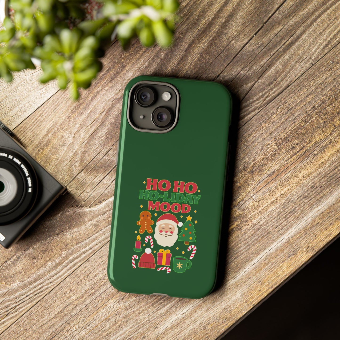 Christmas Phone Case, Ho Ho Ho-liday Mood, Festive Phone Cover, Santa Christmas Accessory, Holiday Gift, Winter Vibes