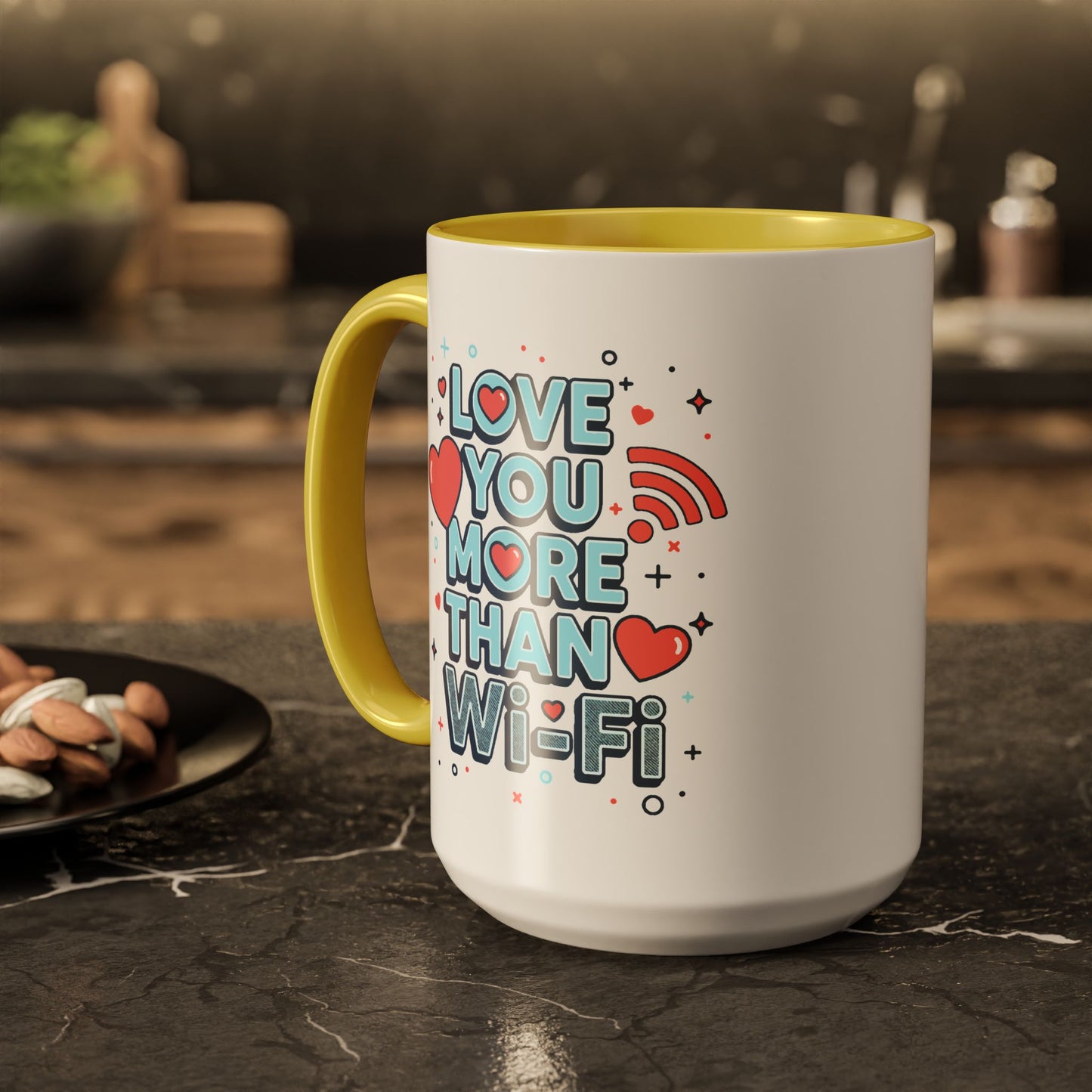 Love You More Than Wi‑Fi - Colorful Mug