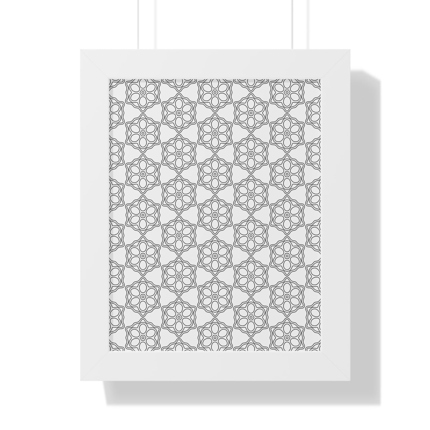 Elegant Geometric Framed Vertical Poster, Home Decor Art, Wall Art, Bohemian Vibes, Modern Design, Gift for Art Lovers