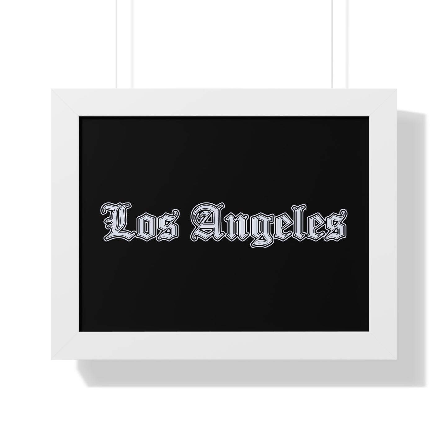 Los Angeles Framed Horizontal Poster, Wall Art, Home Decor, Gift for LA Lovers, Modern Wall Art, Interior Decoration - Silver Edition