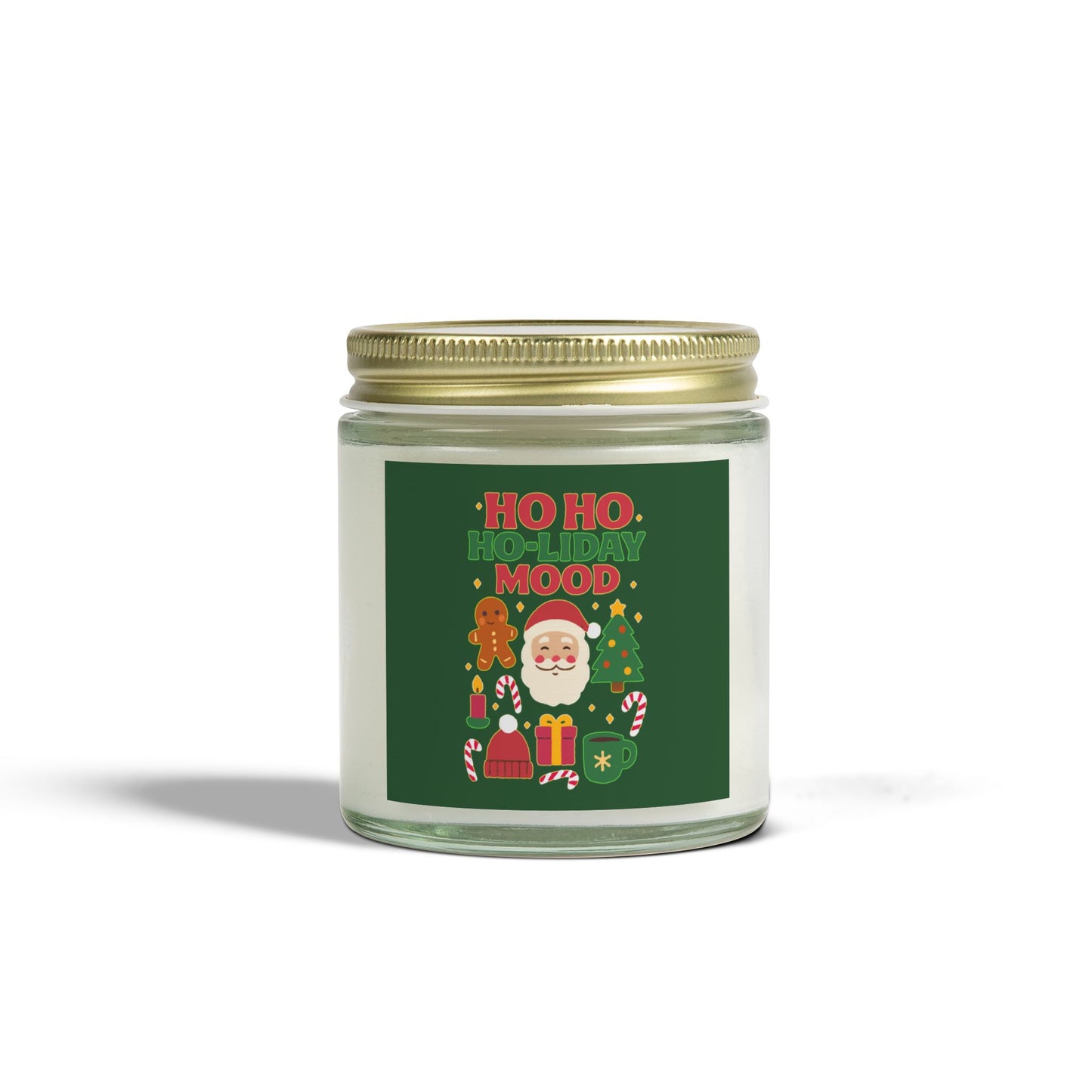 Ho Ho Ho-liday Mood Scented Candle, Coconut Apricot Wax, Relaxing Home Decor, Gift for Xmas Lovers, Cozy Atmosphere, Aromatherapy
