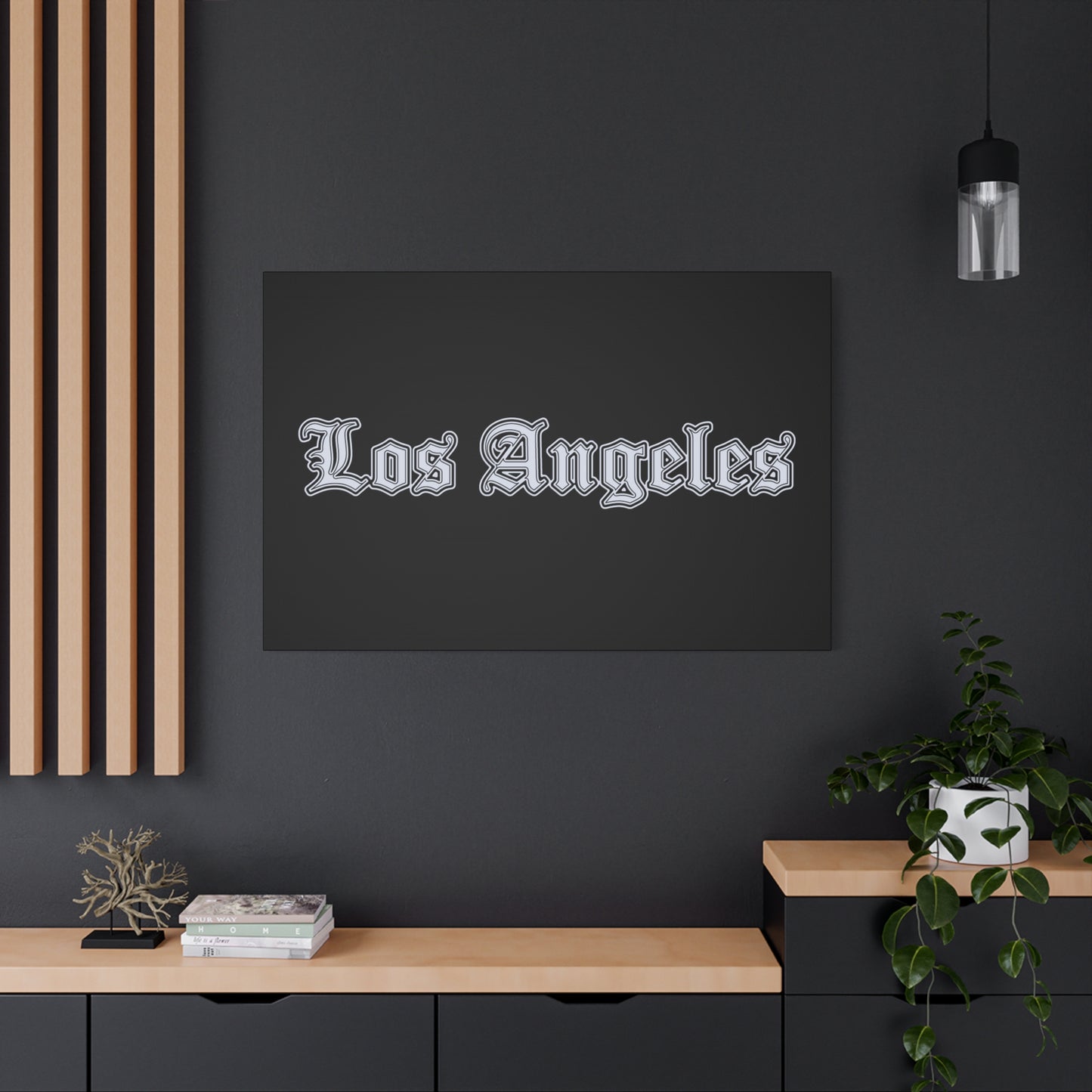 Stylish Matte Canvas Wall Art, Los Angeles Decor, Home Wall Decor, Urban Art - Silver Edition