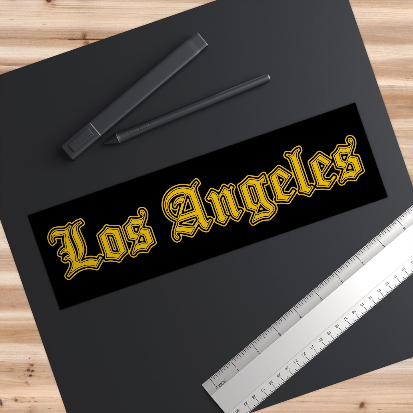 Los Angeles Bumper Sticker | Vintage Style Car Decal for Travel Lovers - Golden Edition