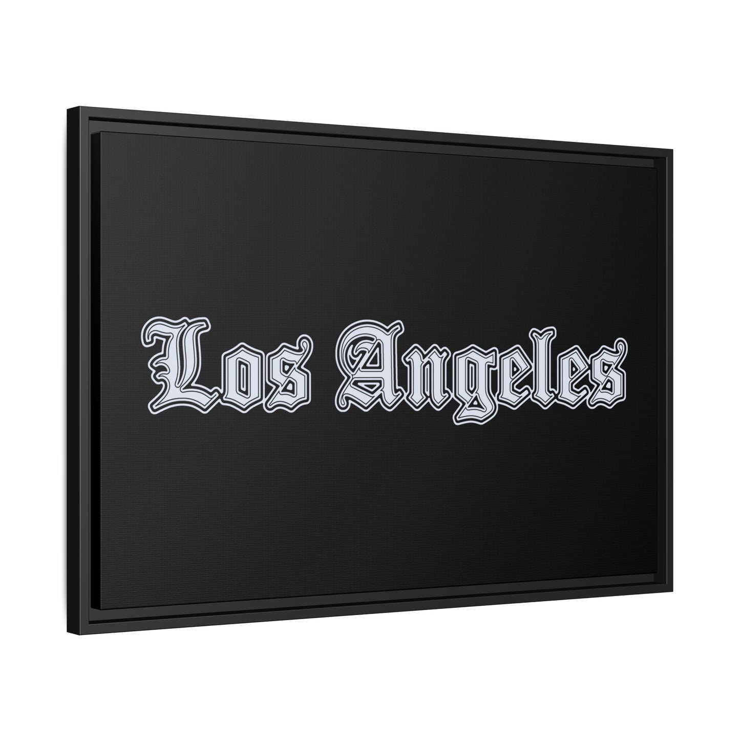 Los Angeles Matte Canvas Art, Framed Wall Decor, Urban Home Art, City Poster, Gift for Angelenos, Modern Art Piece - Silver Edition