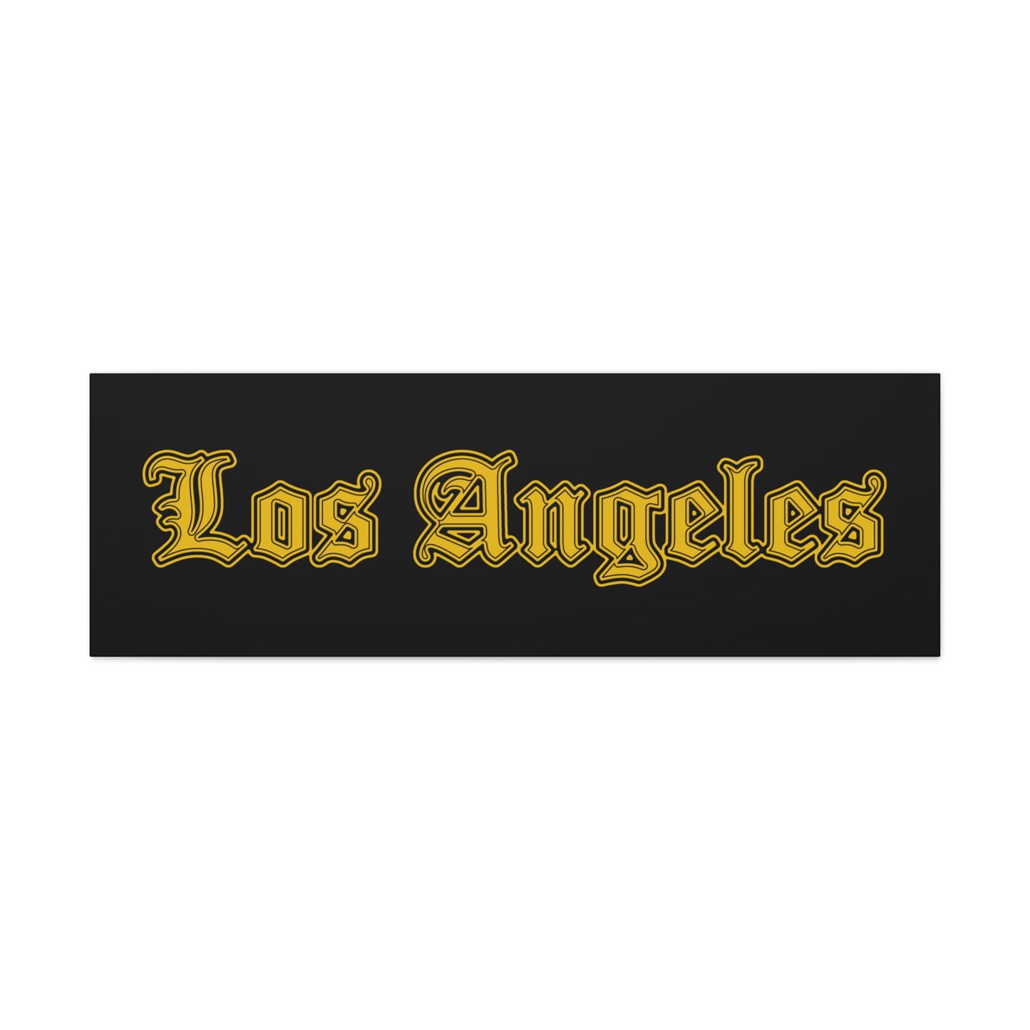 Los Angeles Stretched Canvas Art Print, Urban Home Decor, Gift for LA Lovers, Modern Art Piece - Golden Edition