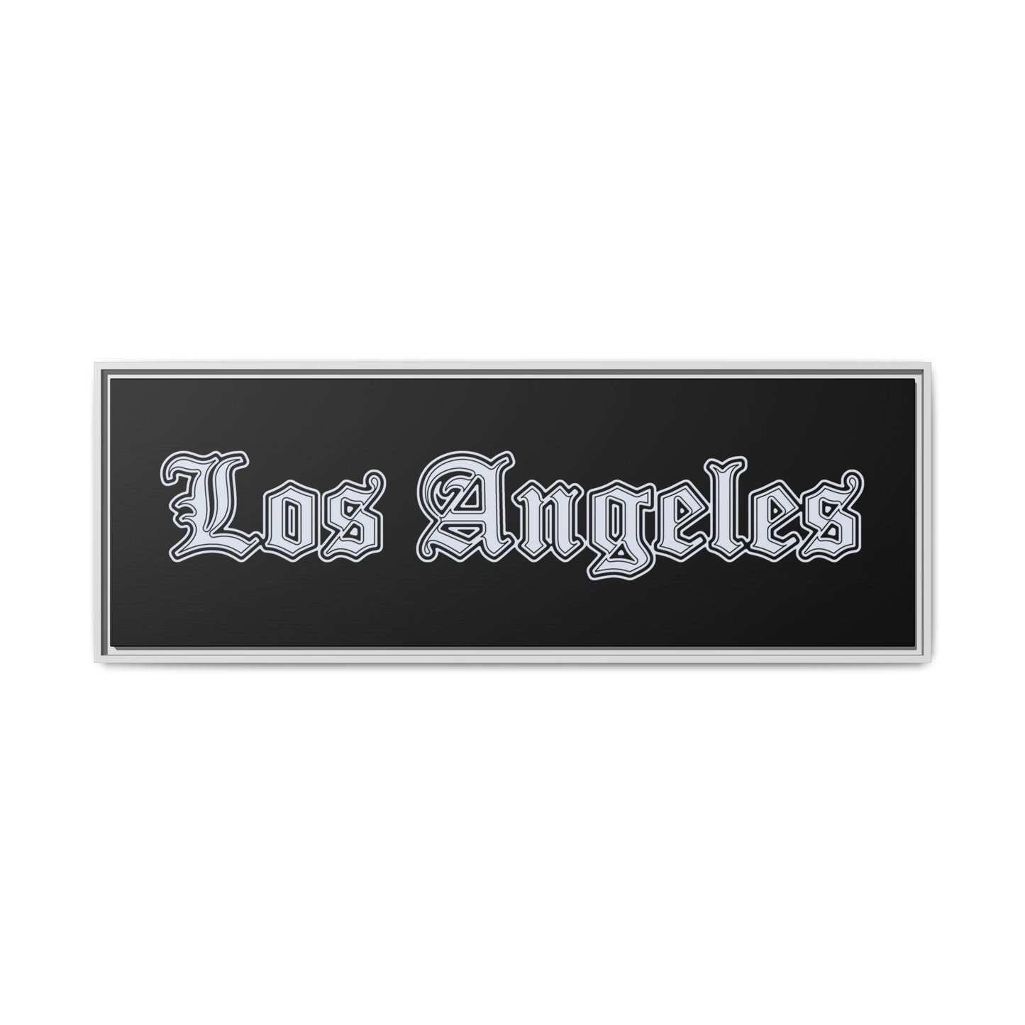 Los Angeles Matte Canvas Art, Framed Wall Decor, Urban Home Art, City Poster, Gift for Angelenos, Modern Art Piece - Silver Edition