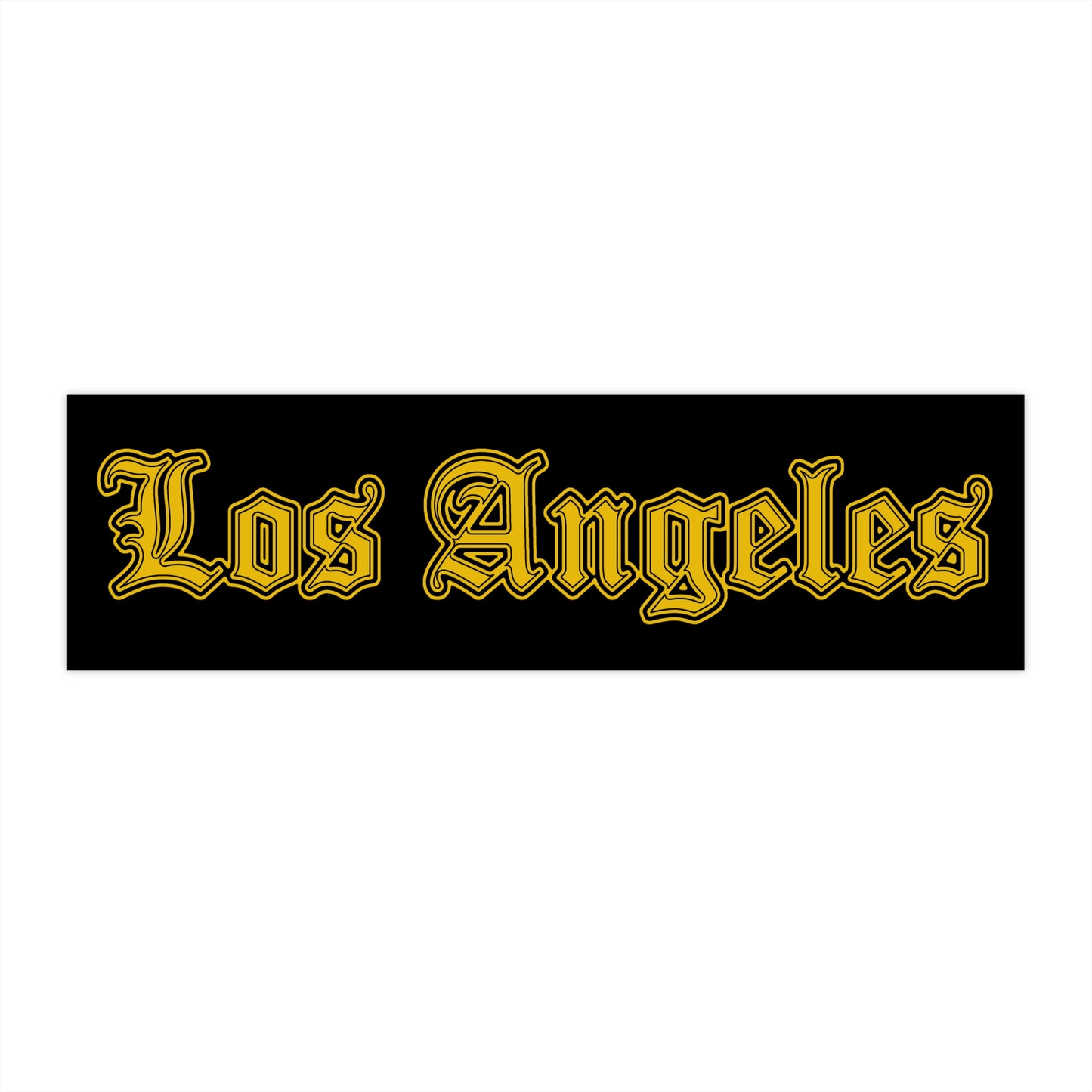 Los Angeles Bumper Sticker | Vintage Style Car Decal for Travel Lovers - Golden Edition