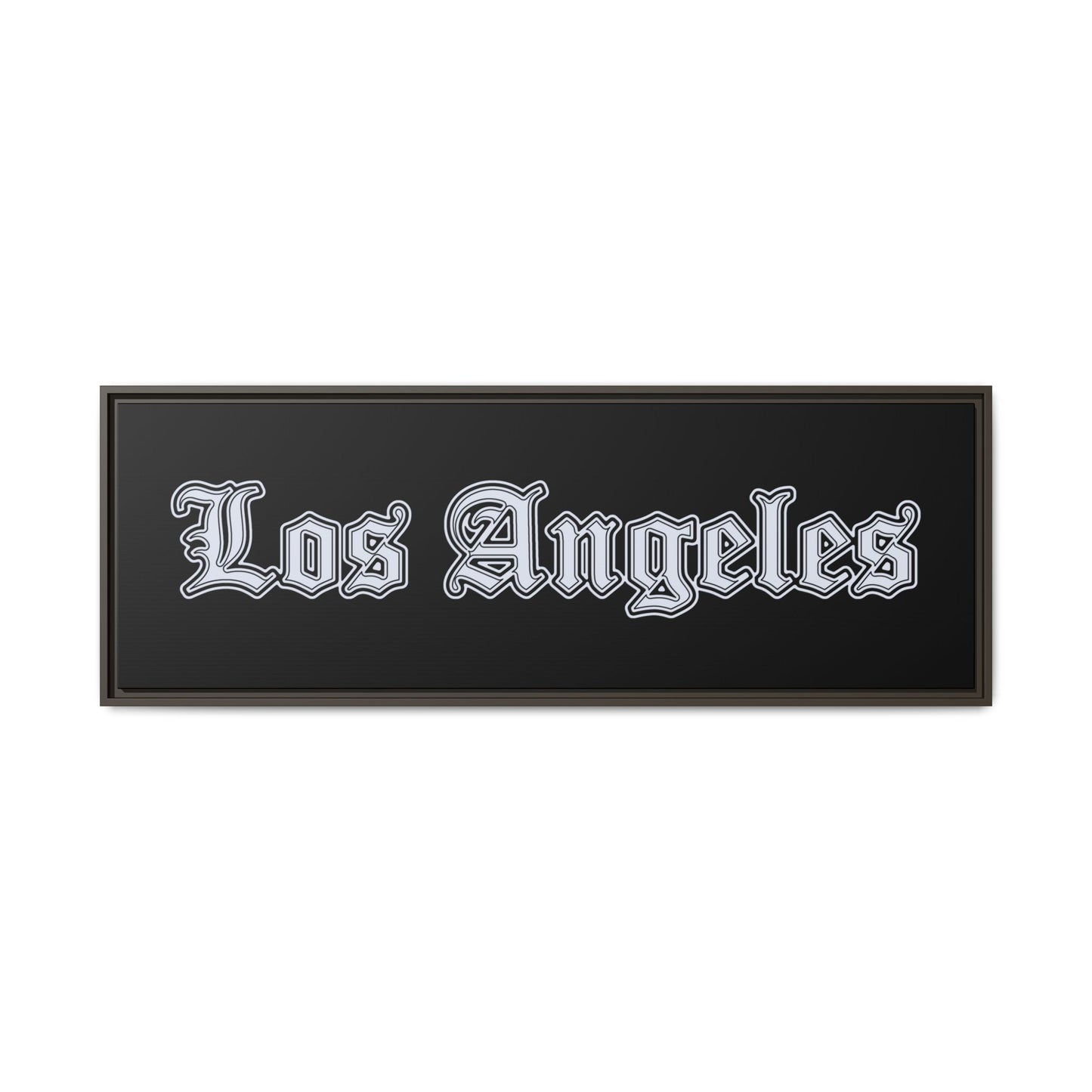 Los Angeles Matte Canvas Art, Framed Wall Decor, Urban Home Art, City Poster, Gift for Angelenos, Modern Art Piece - Silver Edition