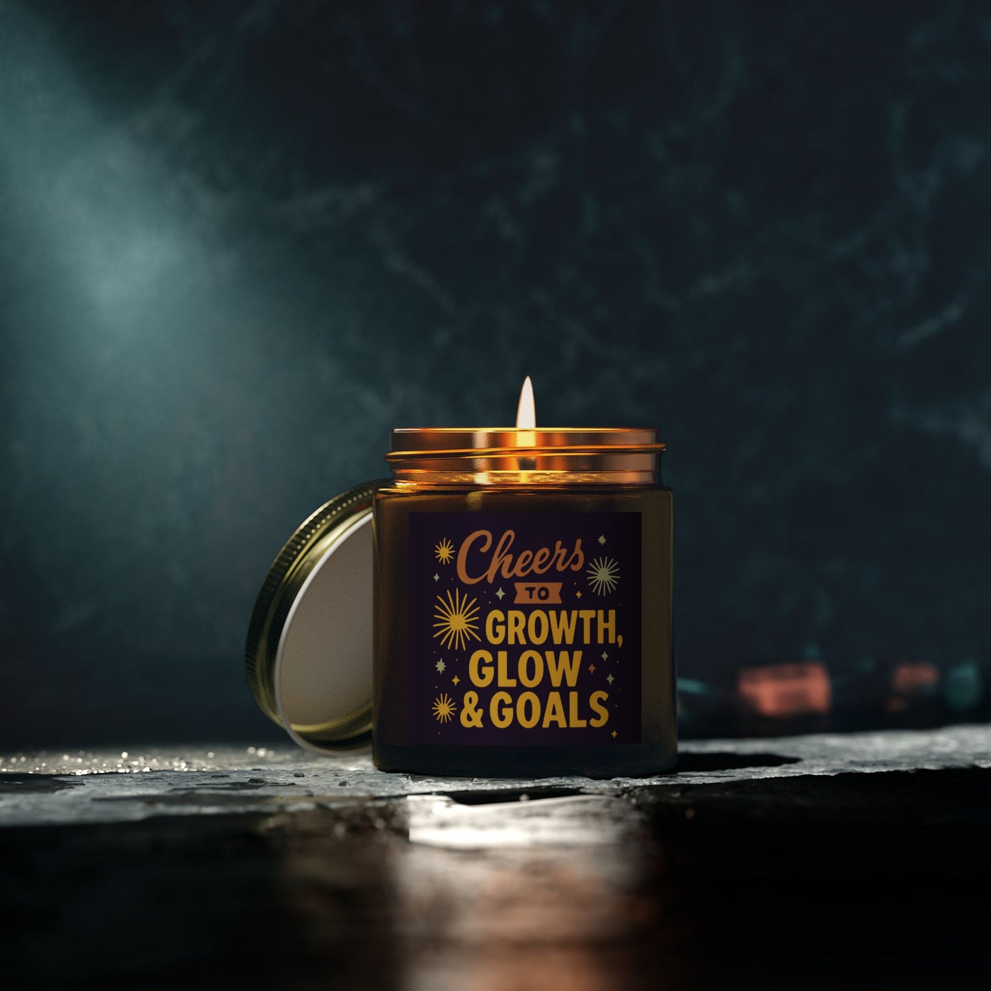 Inspirational Scented Candle, Cheers to Growth, Glow & Goals, Motivational Gift, Home Decor, New Year Vibes Candle, Relaxation