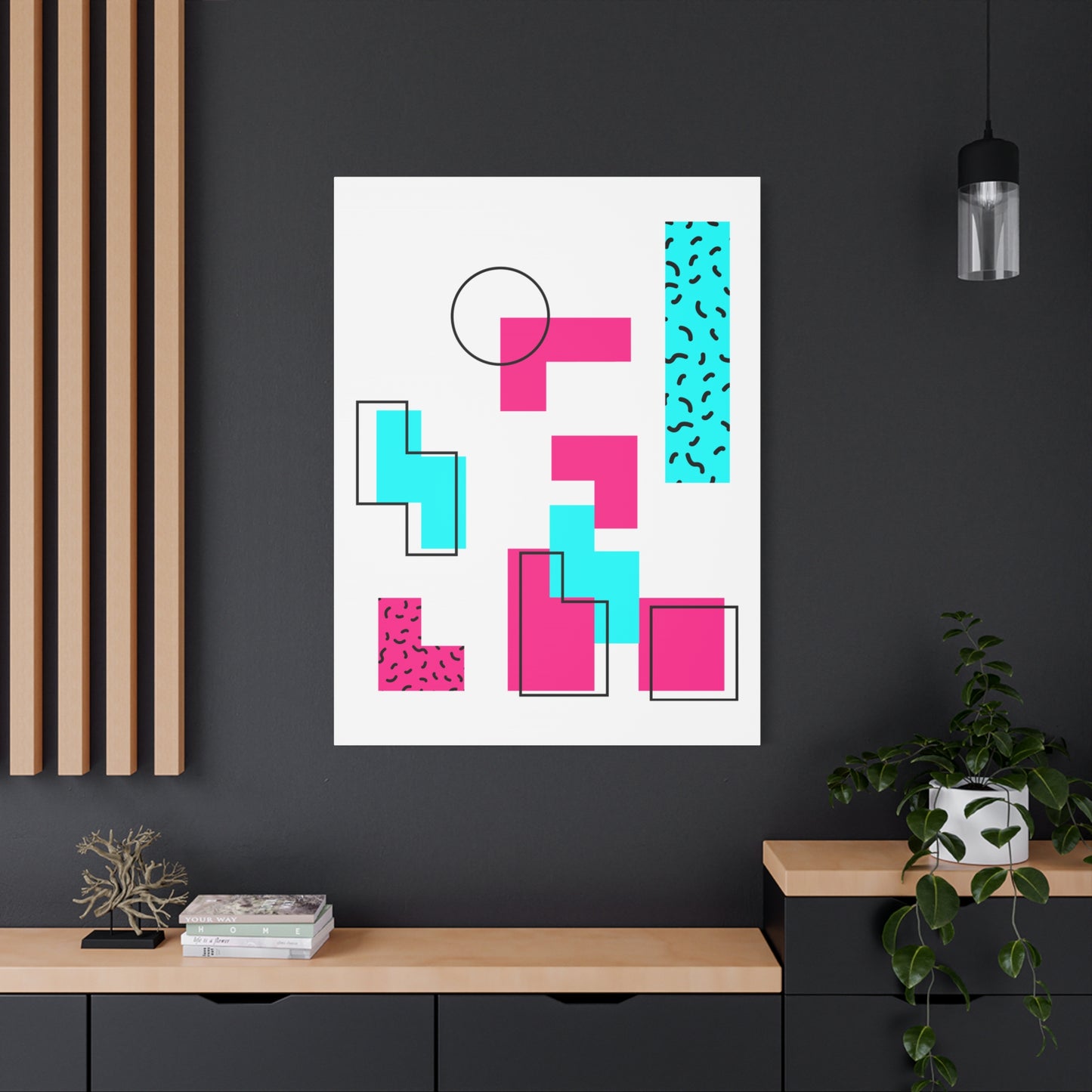 Retro Geometric Vibes - Canvas