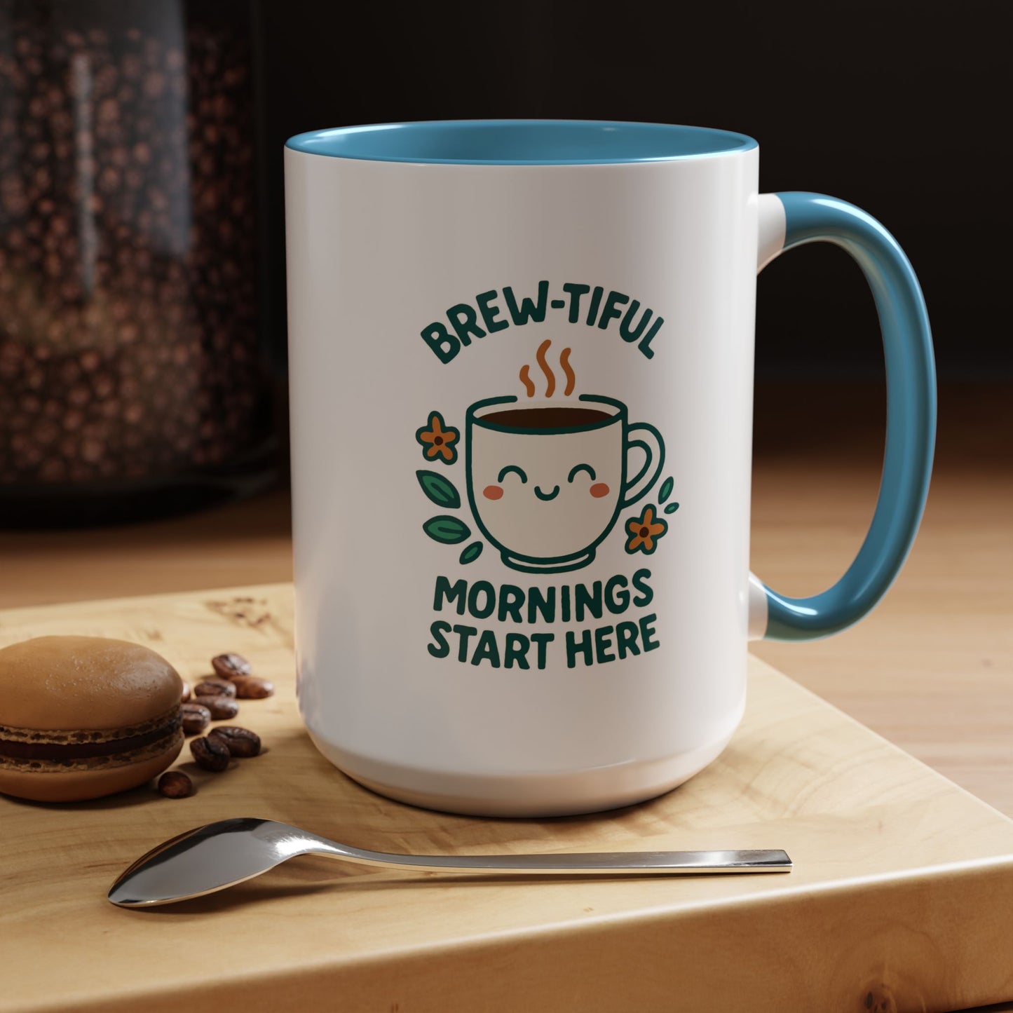 Brew-tiful Mornings Coffee Mug, Cute Coffee Cup for Morning Rituals, Perfect Gift for Coffee Lovers, Birthdays, Home Decor