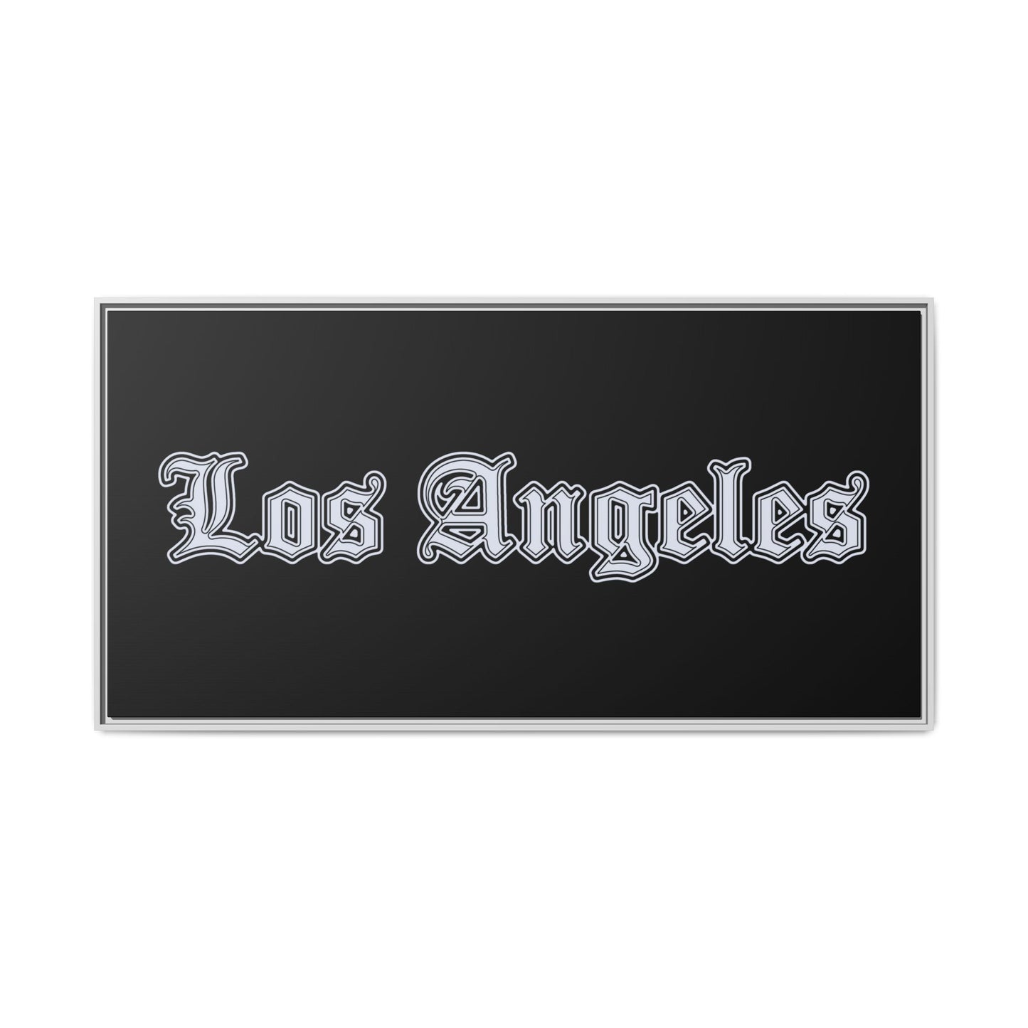 Los Angeles Matte Canvas Art, Framed Wall Decor, Urban Home Art, City Poster, Gift for Angelenos, Modern Art Piece - Silver Edition