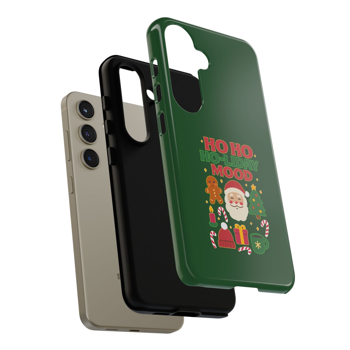 Christmas Phone Case, Ho Ho Ho-liday Mood, Festive Phone Cover, Santa Christmas Accessory, Holiday Gift, Winter Vibes