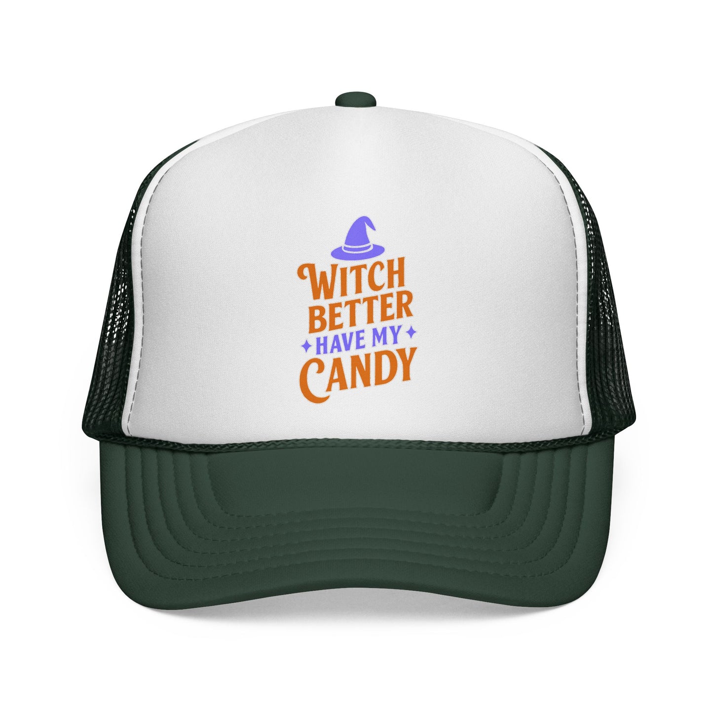 Halloween Trucker Cap, Spooky Hat, Witch Better Have My Candy, Pumpkin Costume Accessory, Trick or Treat Gear