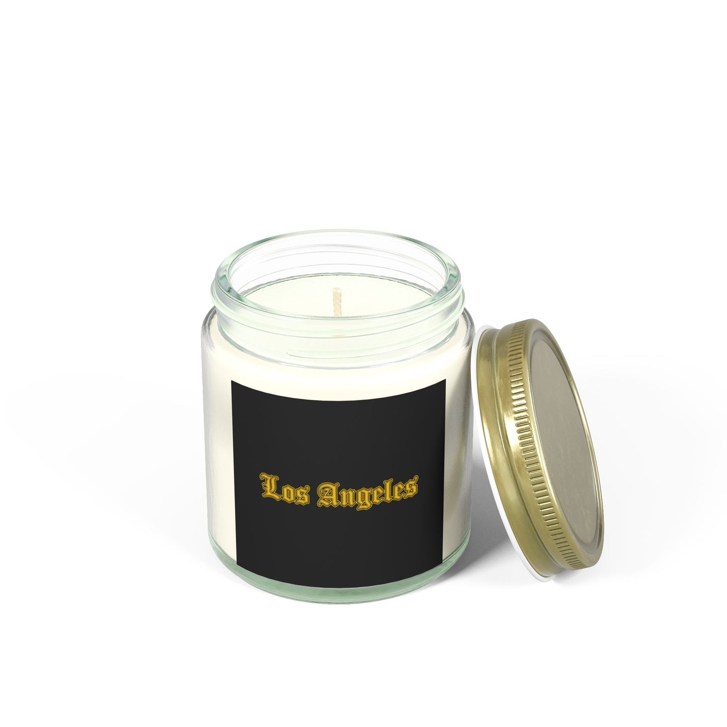 Los Angeles Scented Candles, Coconut Apricot Wax, Relaxing Home Decor, Gift for Birthdays, Housewarming, Any Occasion - Golden Edition