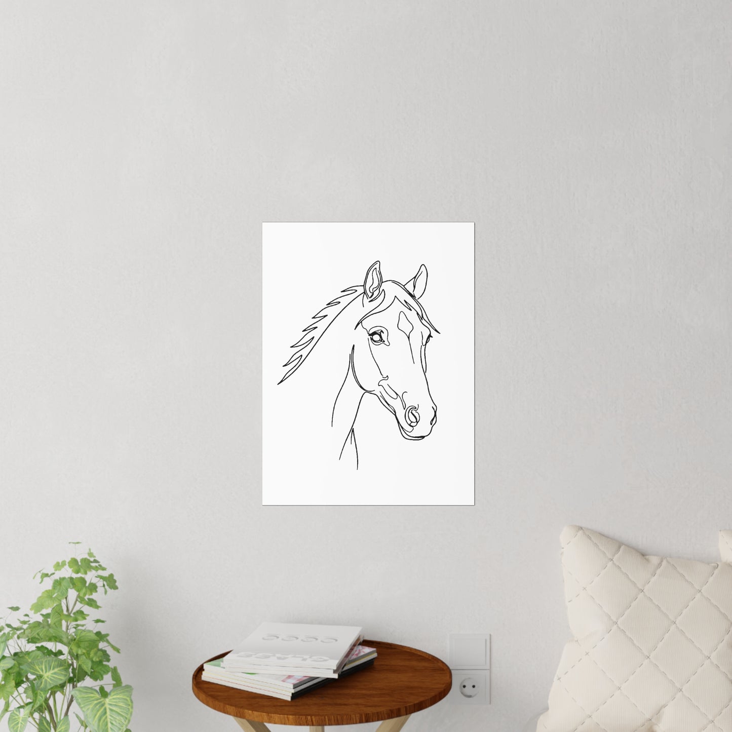 Horse Portrait Sketch - Wall Decal