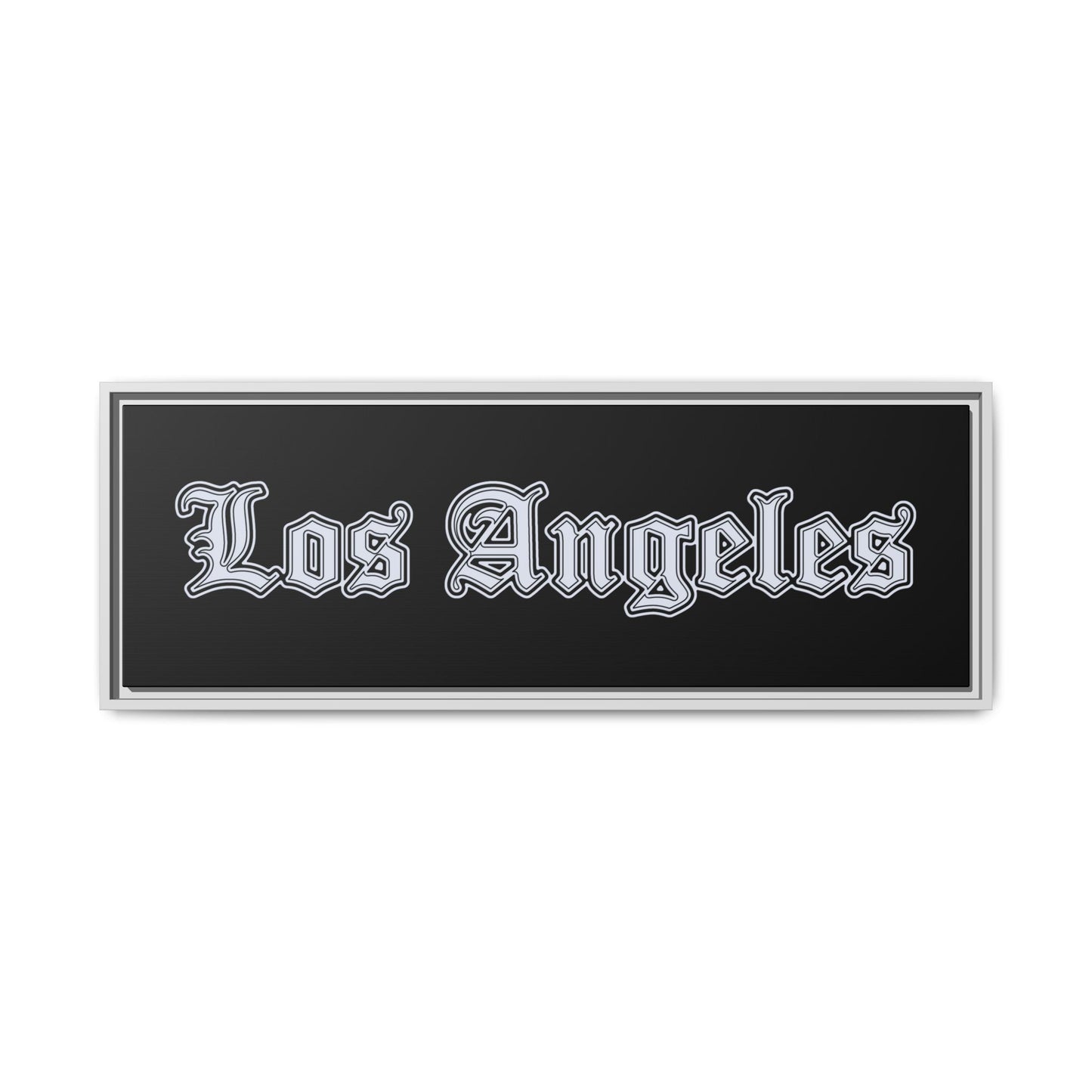 Los Angeles Matte Canvas Art, Framed Wall Decor, Urban Home Art, City Poster, Gift for Angelenos, Modern Art Piece - Silver Edition