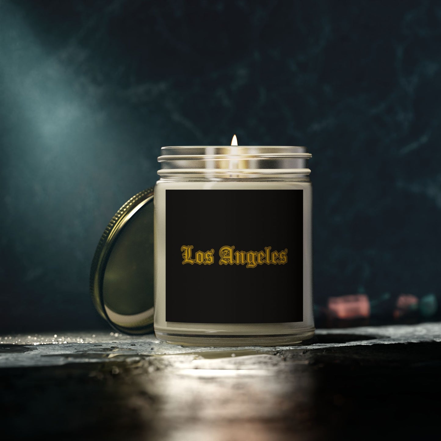 Los Angeles Scented Candles, Coconut Apricot Wax, Relaxing Home Decor, Gift for Birthdays, Housewarming, Any Occasion - Golden Edition